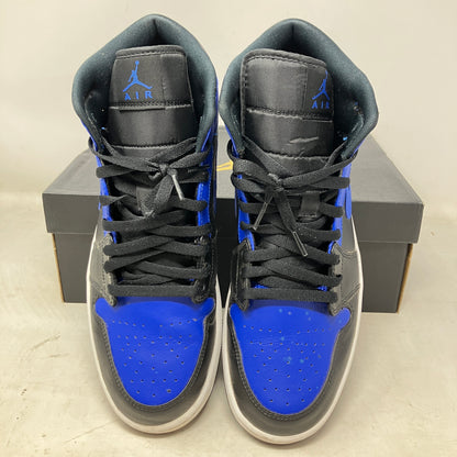 Jordan 1 Mid Hyper Royal Tumbled Leather
