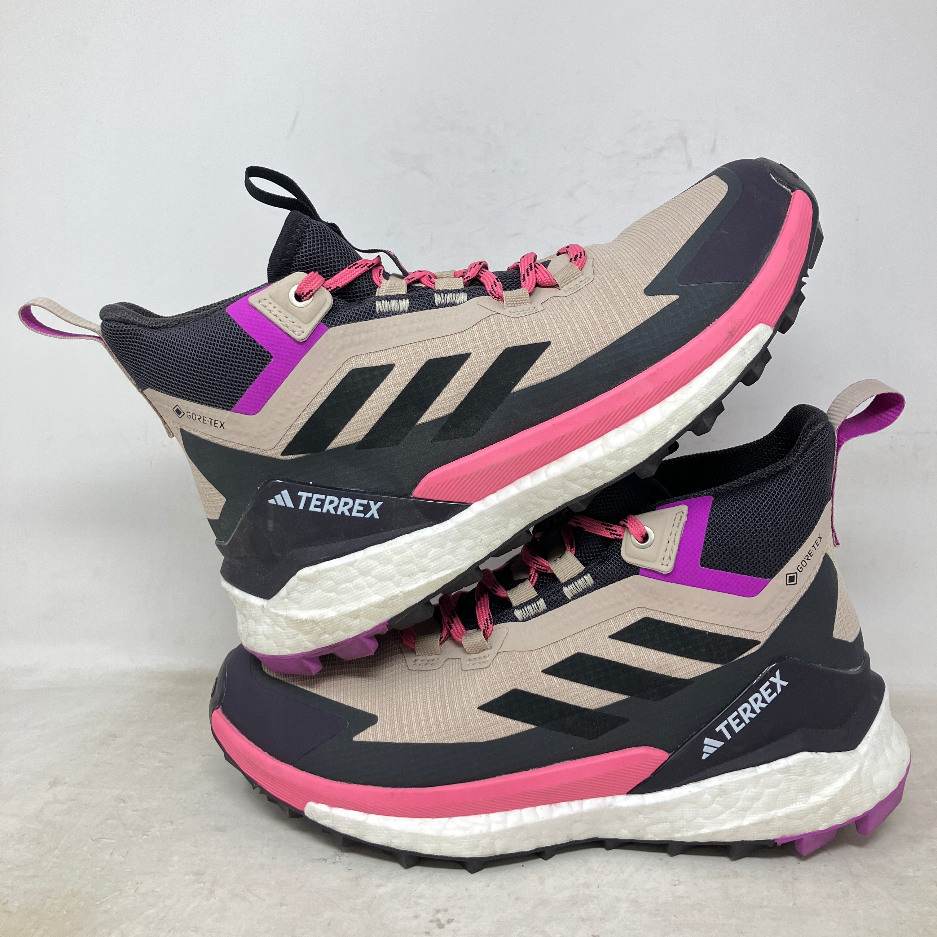 adidas Terrex Free Hiker 2.0 Gore-Tex Wonder Beige Pink Fusion Aurora Black (Women's)