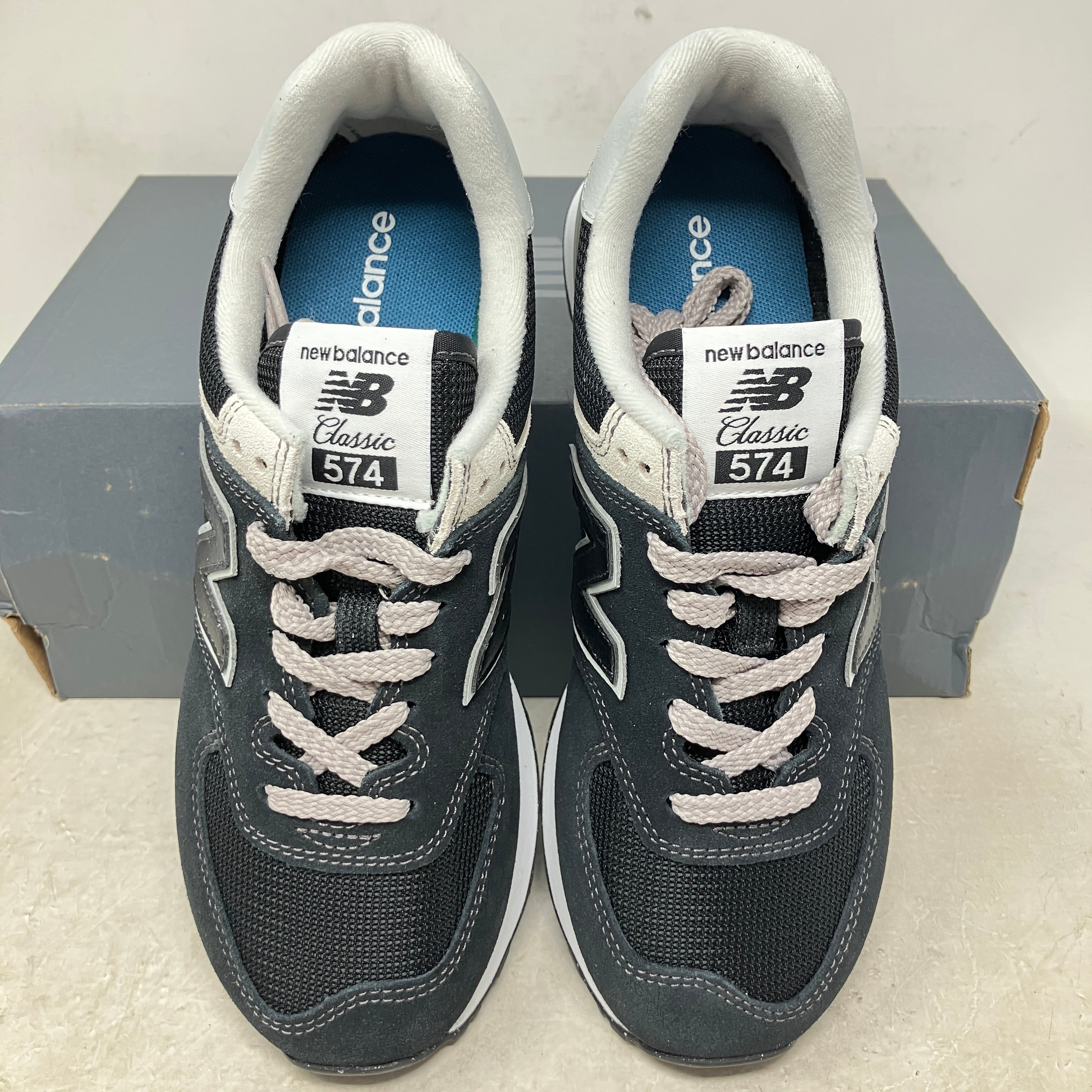 New Balance 574 Black Grey (Women's)