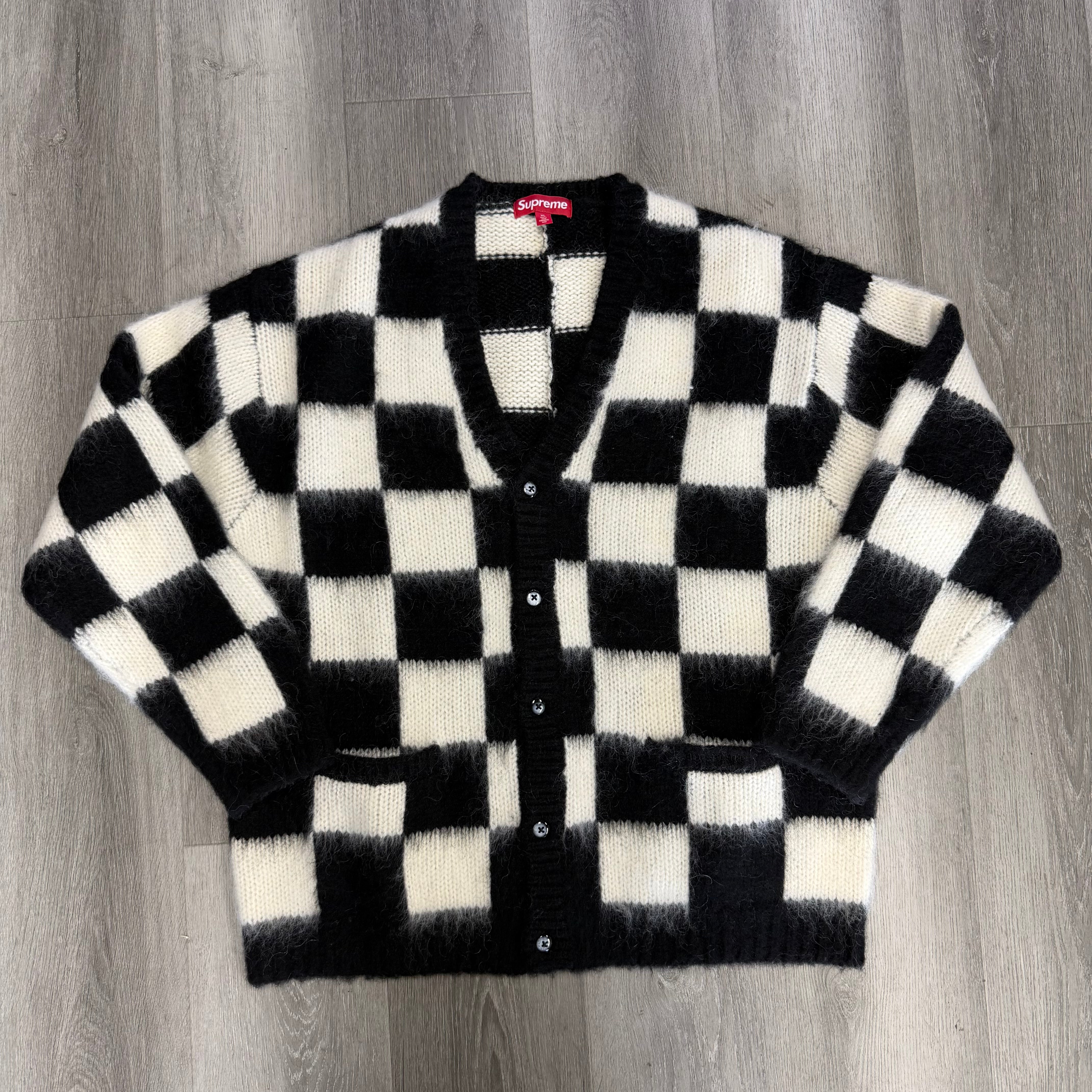 Supreme Checkerboard Cardigan Black