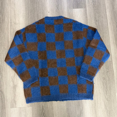 Supreme Checkerboard Cardigan Blue