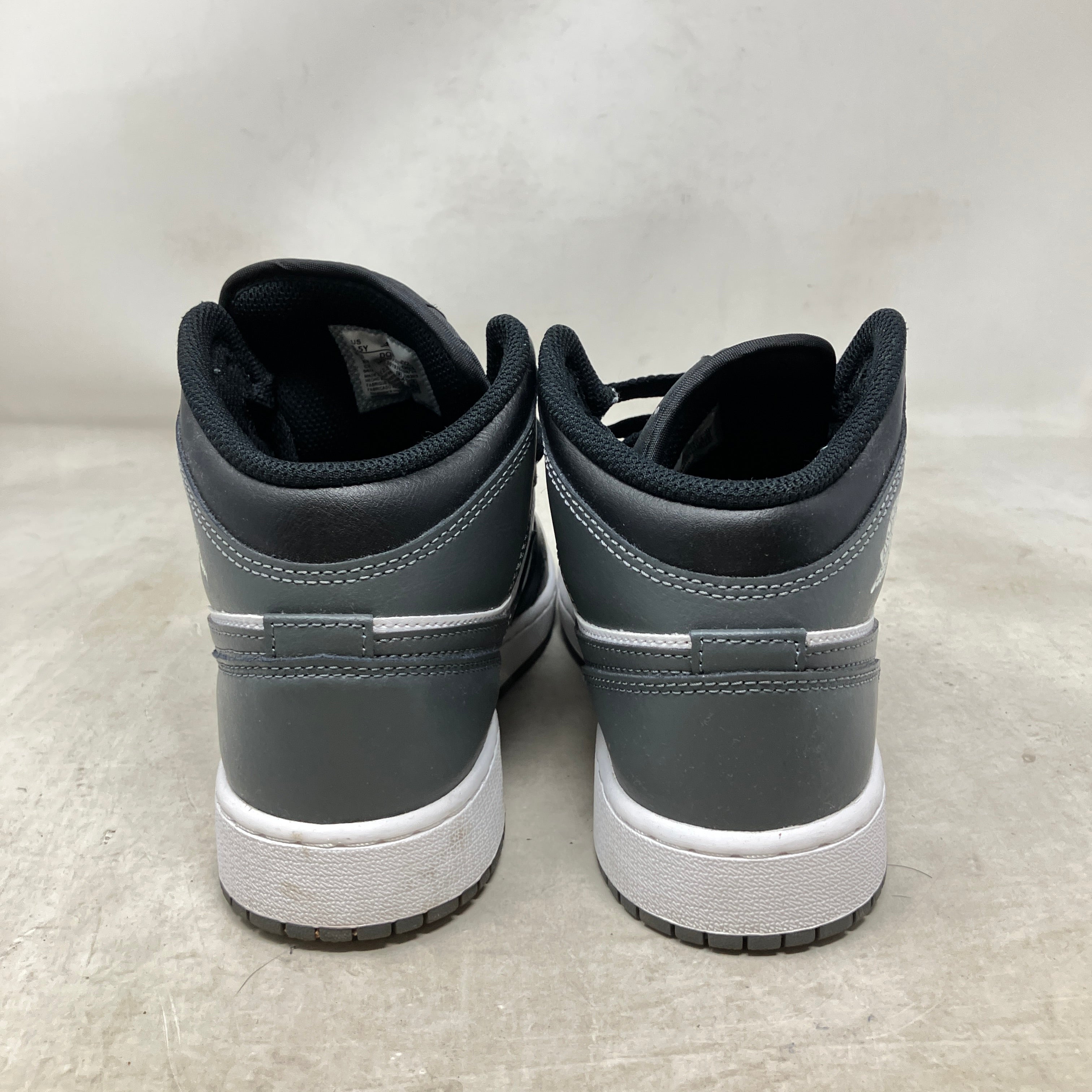 Jordan 1 Mid Black White Iron Grey (GS)