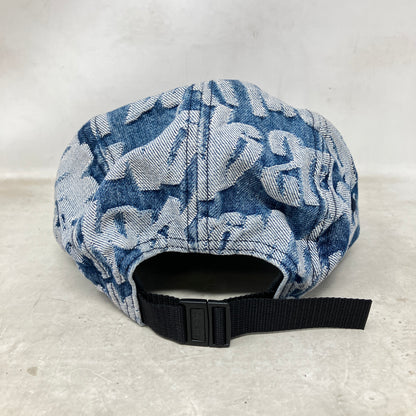 Supreme Fat Tip Jacquard Denim Camp Cap Blue