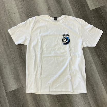 Stussy Born X Raised 8 Ball Tee White