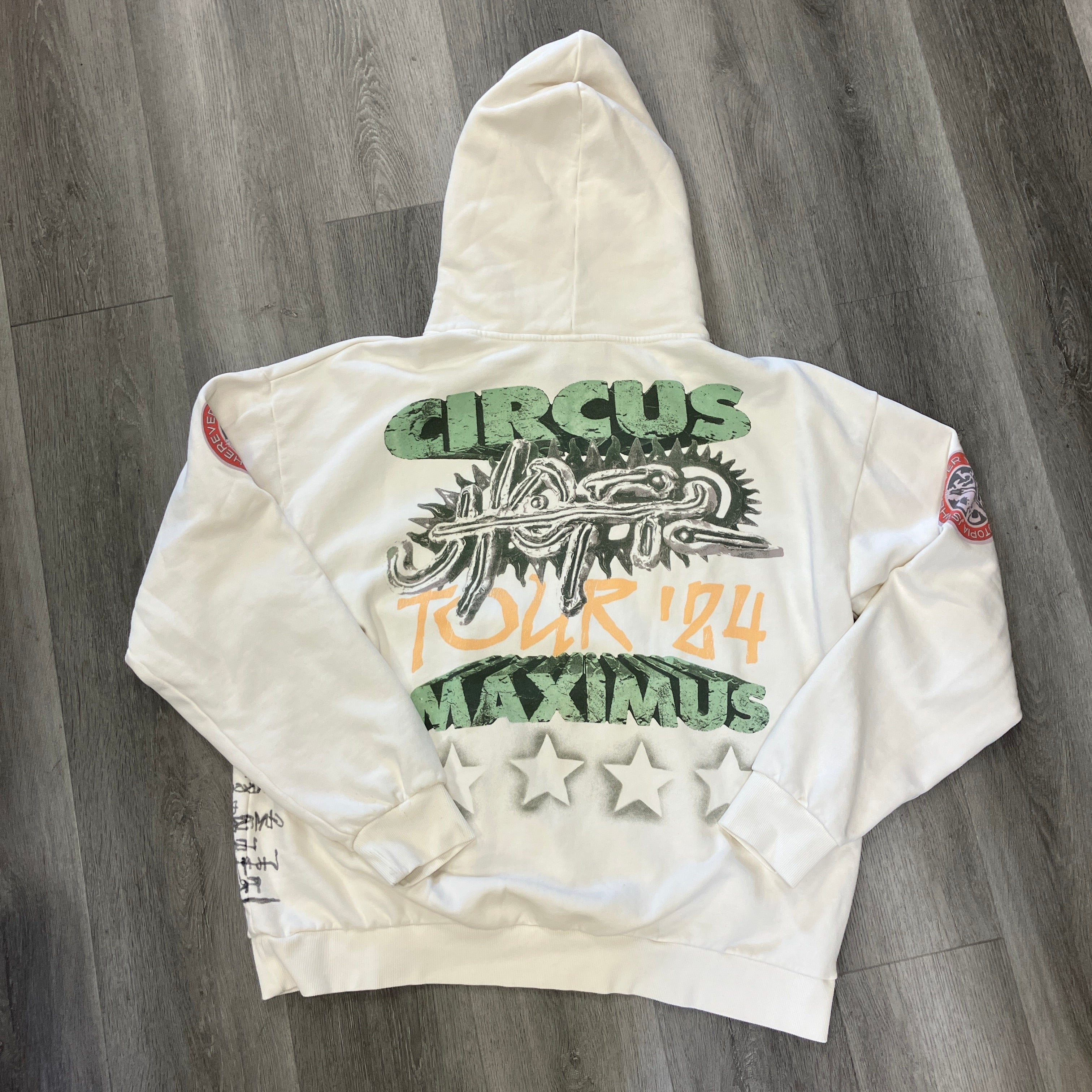 Travis Scott Utopia Circus Maximus 2023 Tour Hoodie White – Hidden