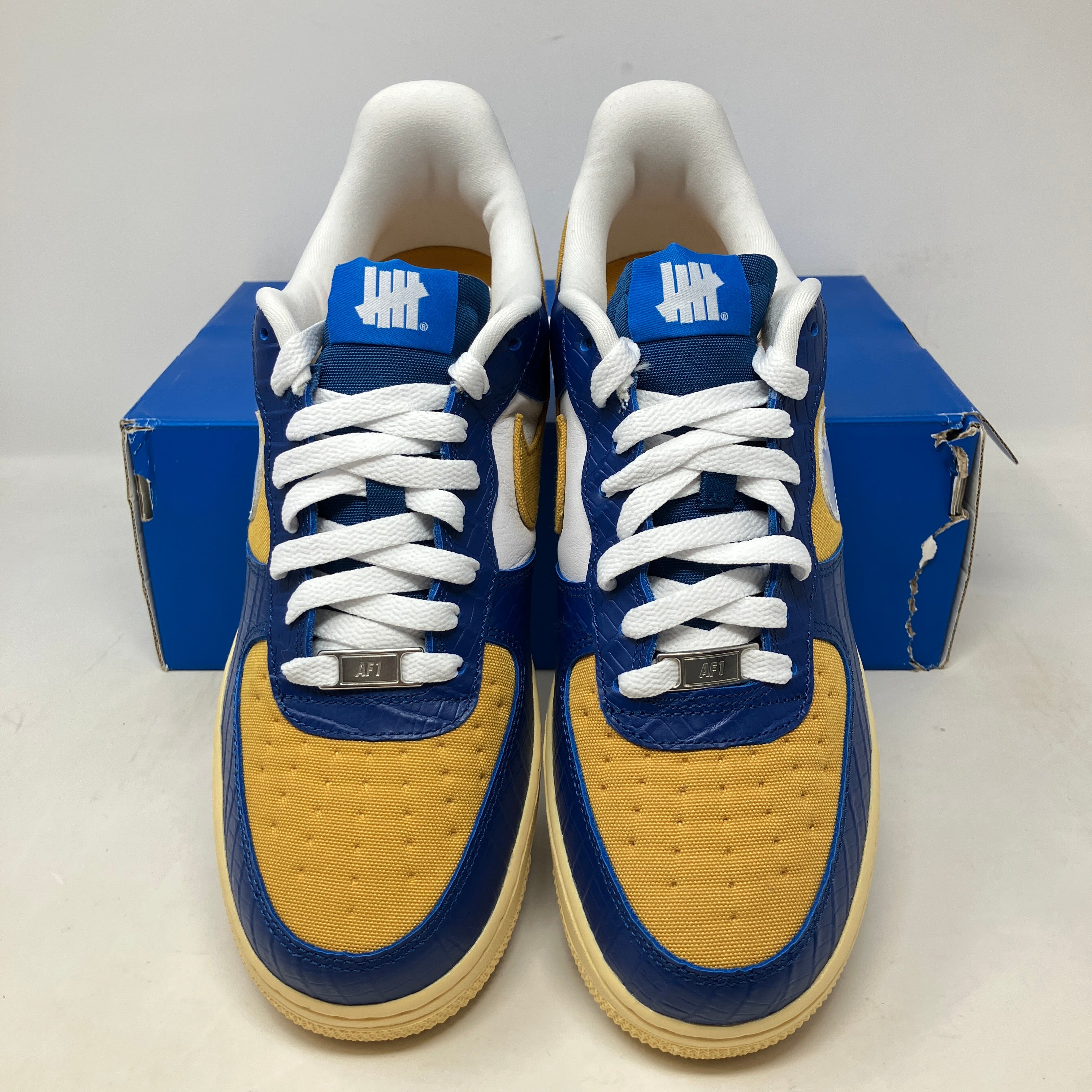 Nike Air Force 1 Low SP Undefeated 5 On It Blue Yellow Croc