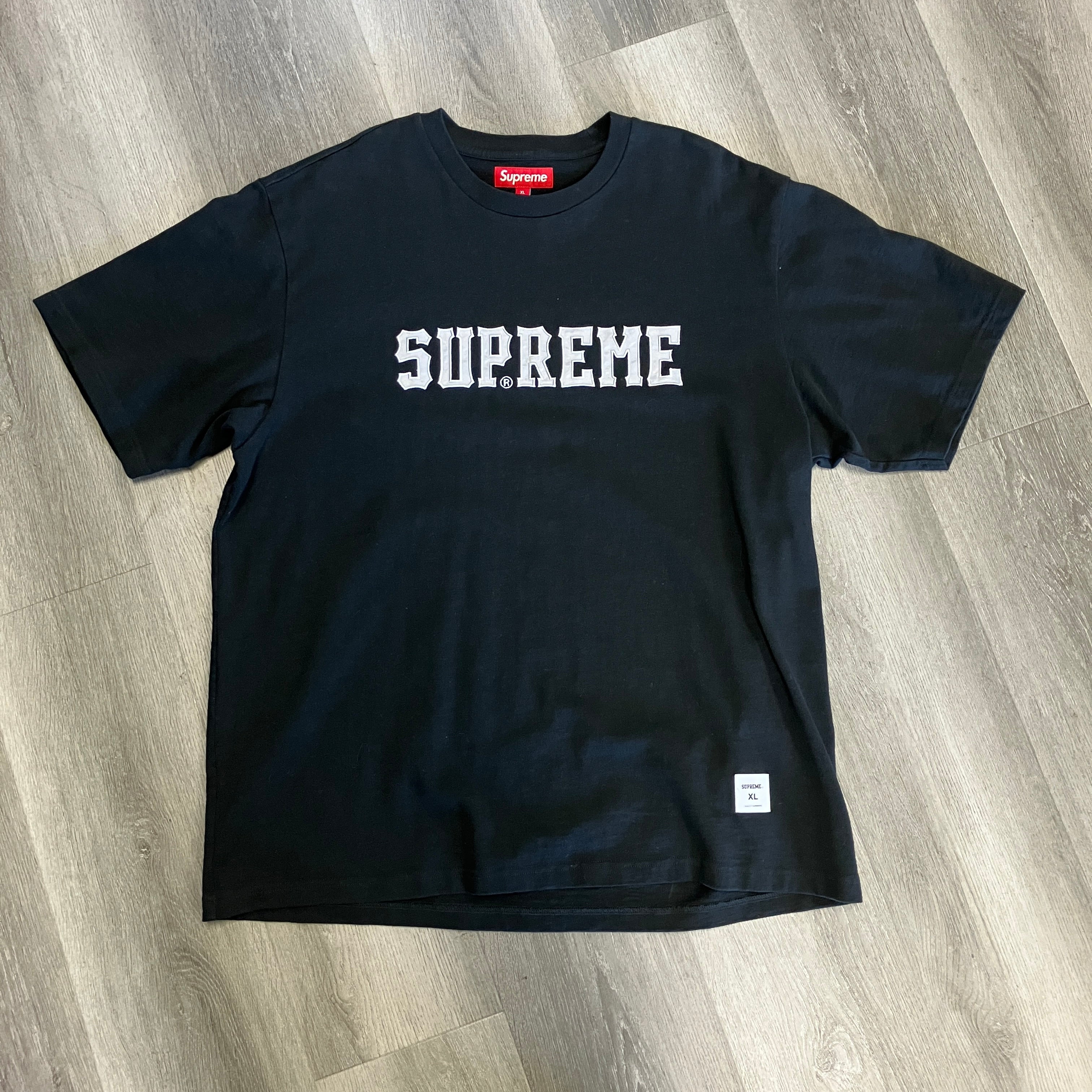 Supreme Twill Applique S/S Top Black