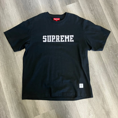Supreme Twill Applique S/S Top Black