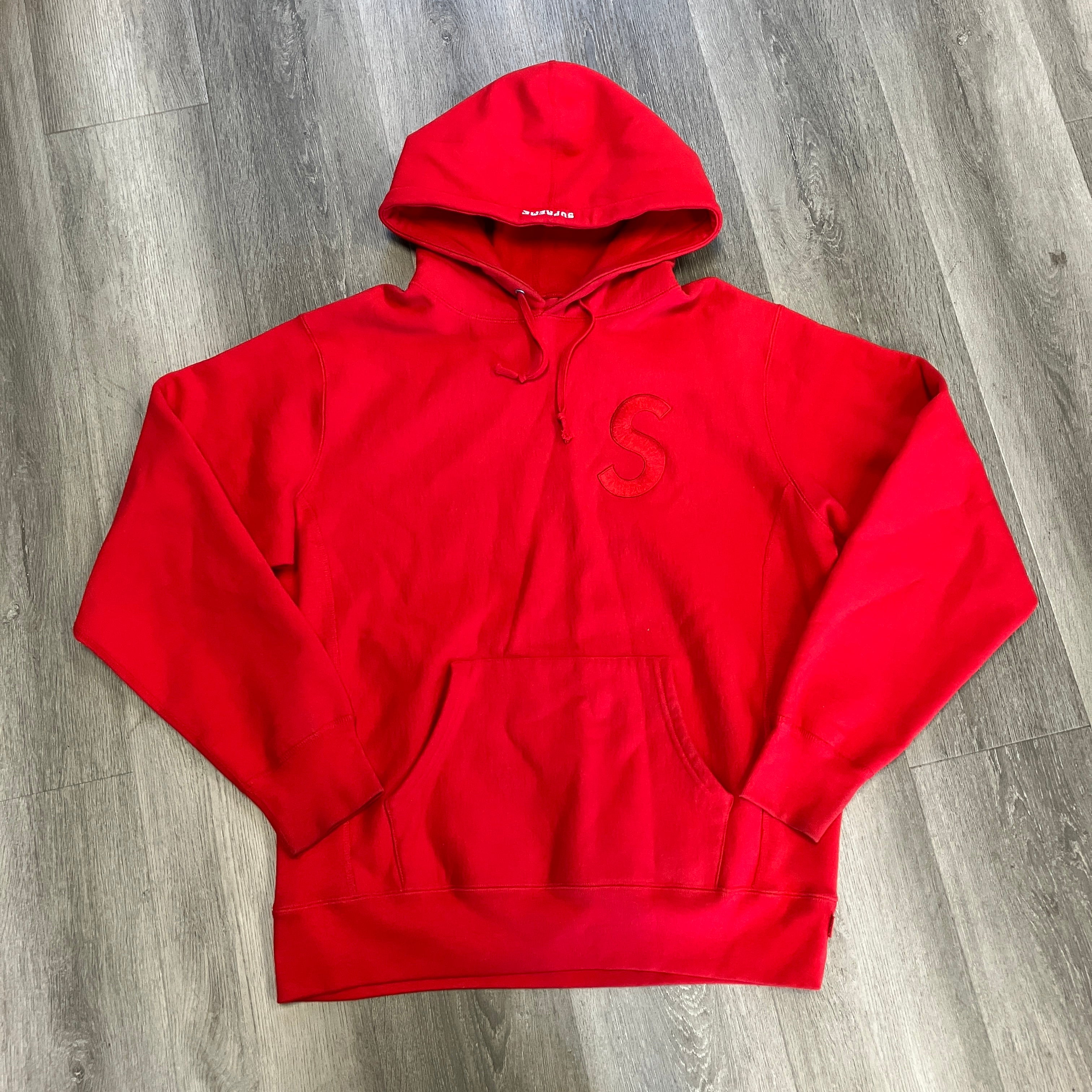 Supreme Tonal S Logo Hoodie Red