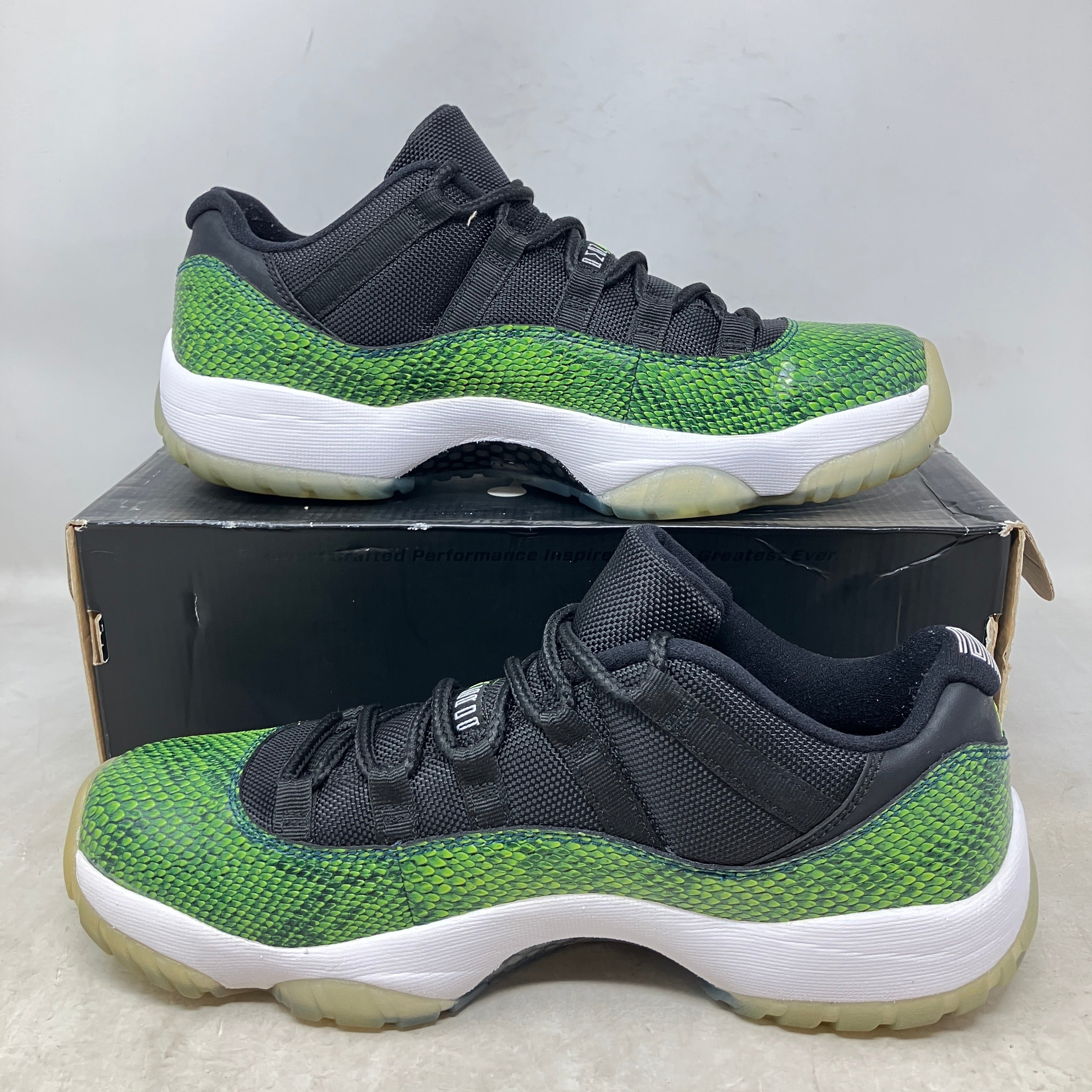 Jordan 11 Retro Low Green Snakeskin