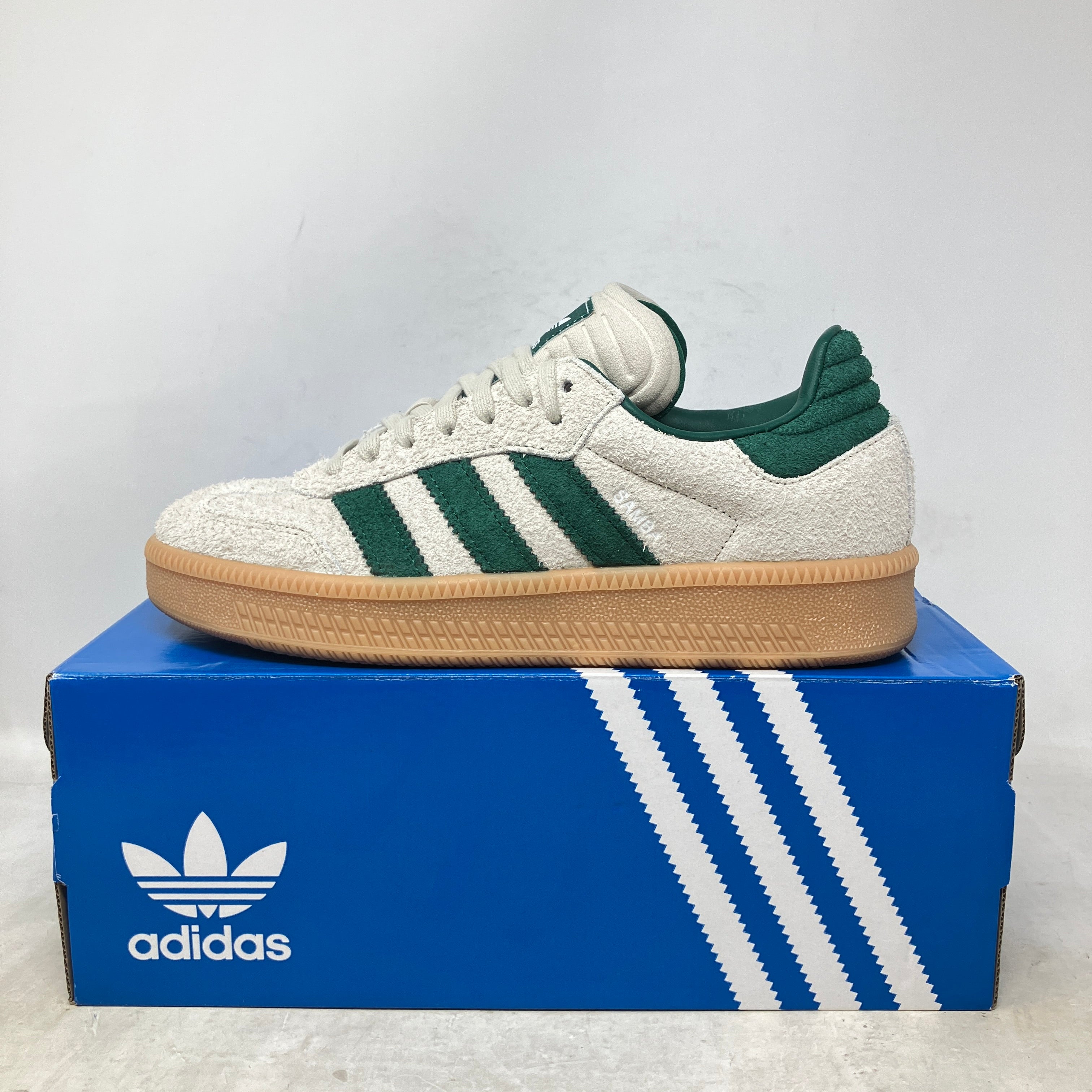 adidas Samba XLG Putty Grey Collegiate Green