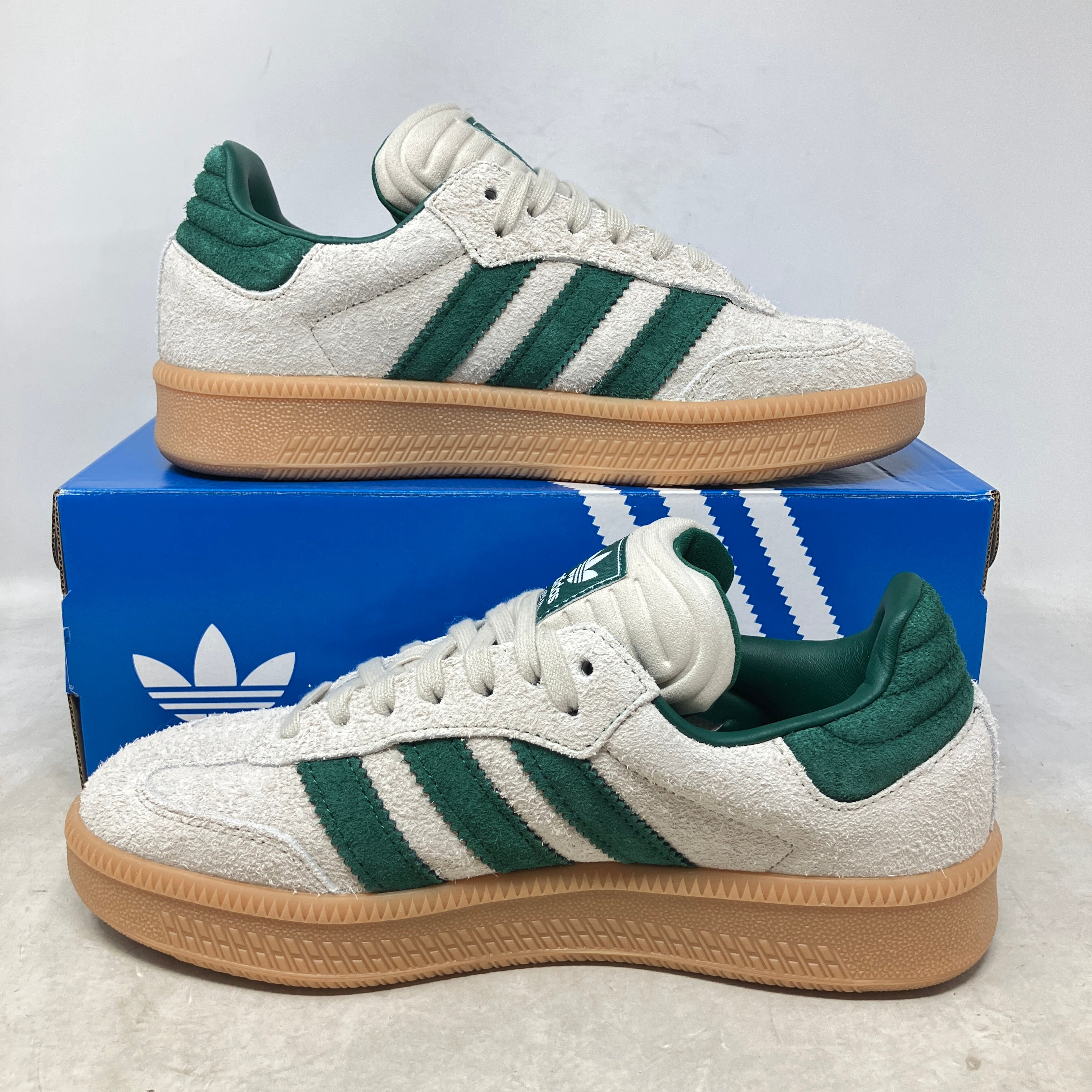 adidas Samba XLG Putty Grey Collegiate Green