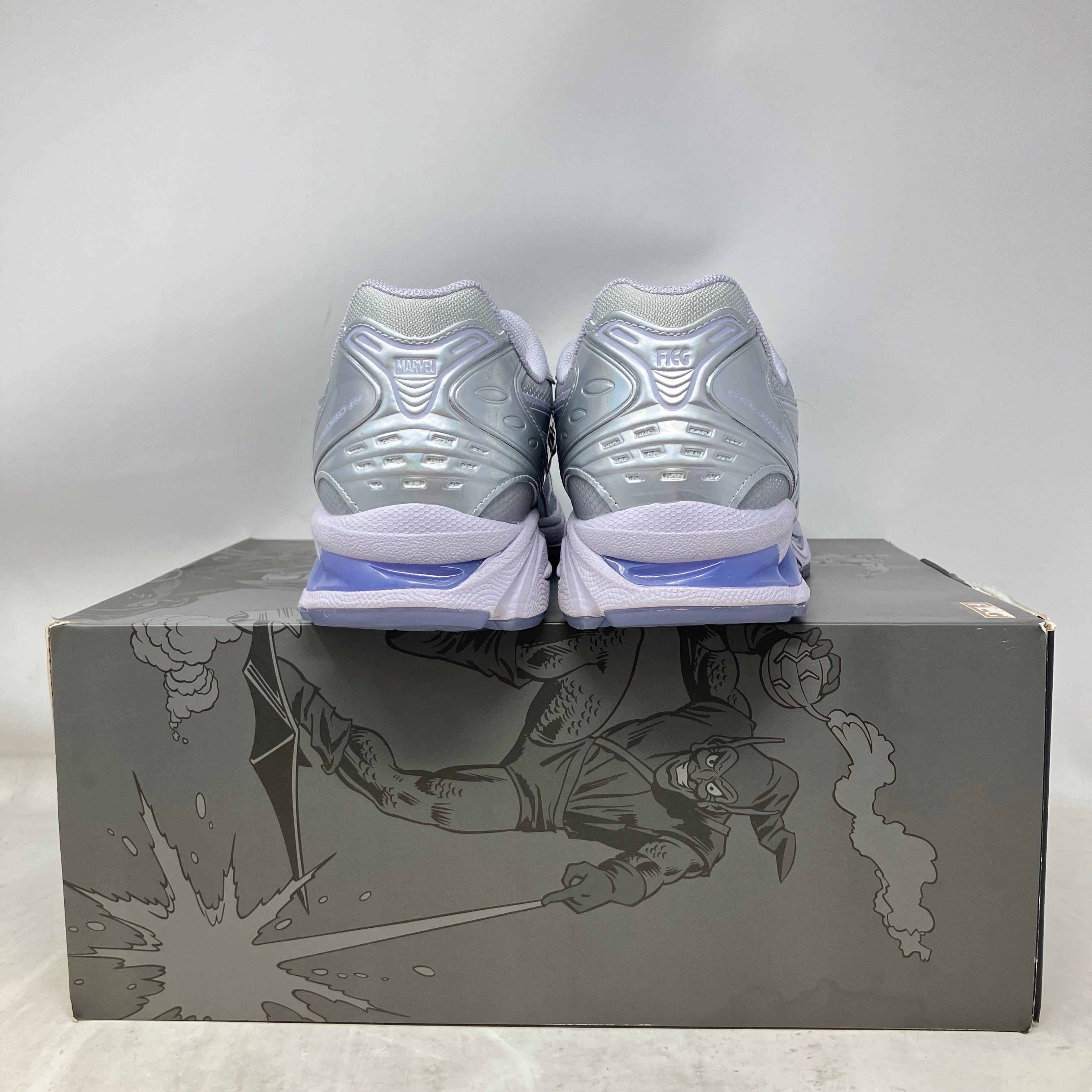ASICS Gel-Kayano 14 Kith Marvel Villains Silver Surfer Opened Box (Comic Not Included)