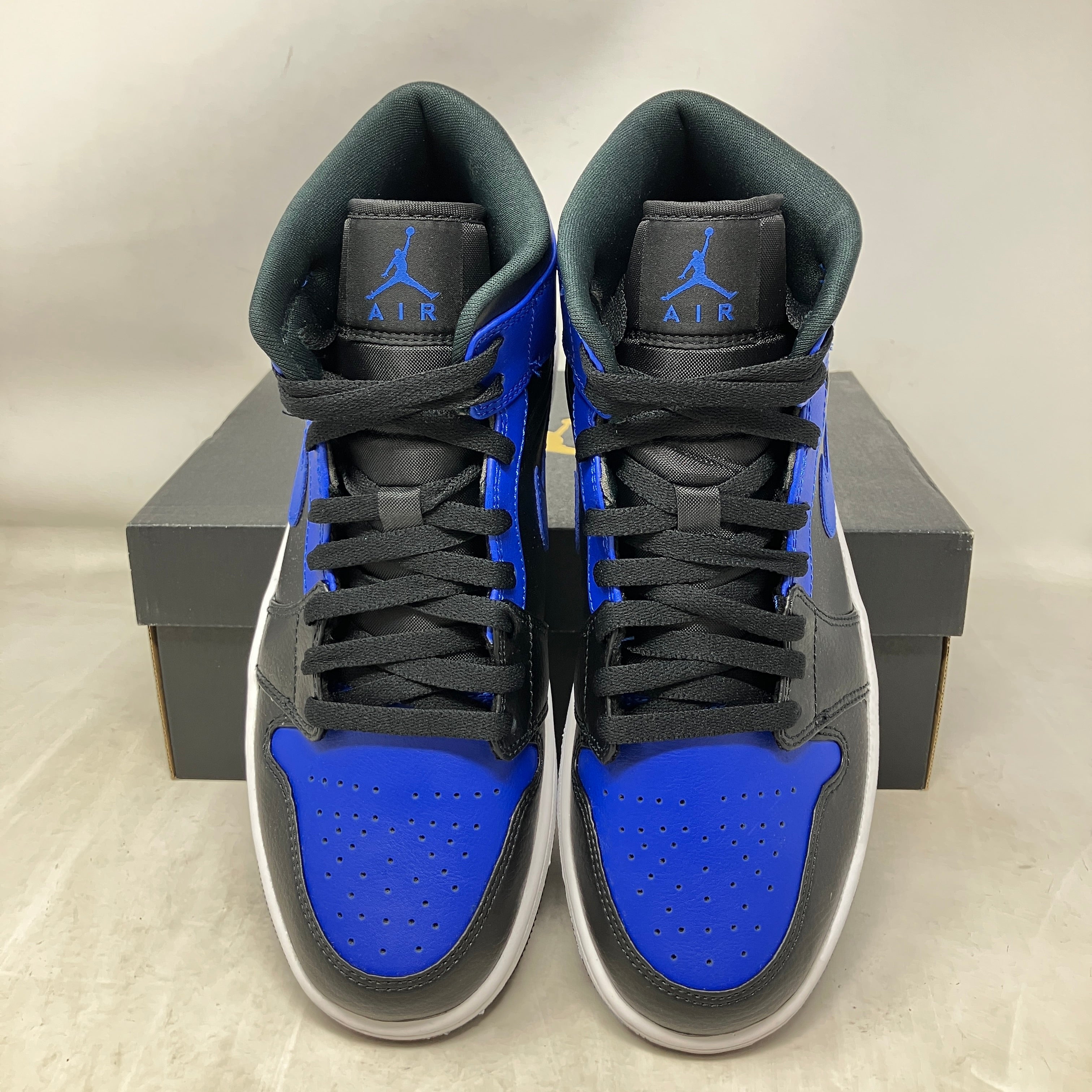 Jordan 1 Mid Hyper Royal Tumbled Leather