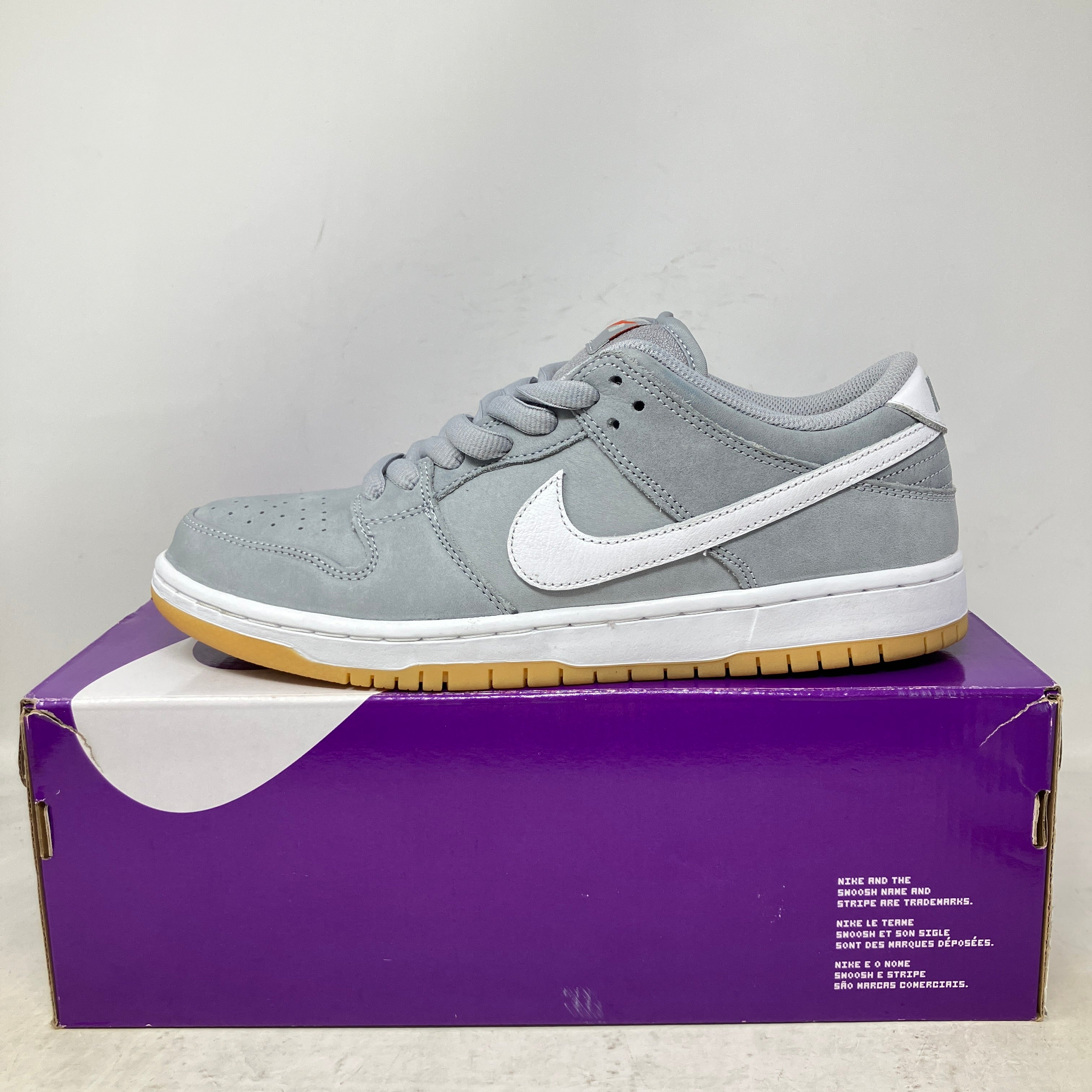 Nike SB Dunk Low Pro ISO Orange Label Wolf Grey Gum