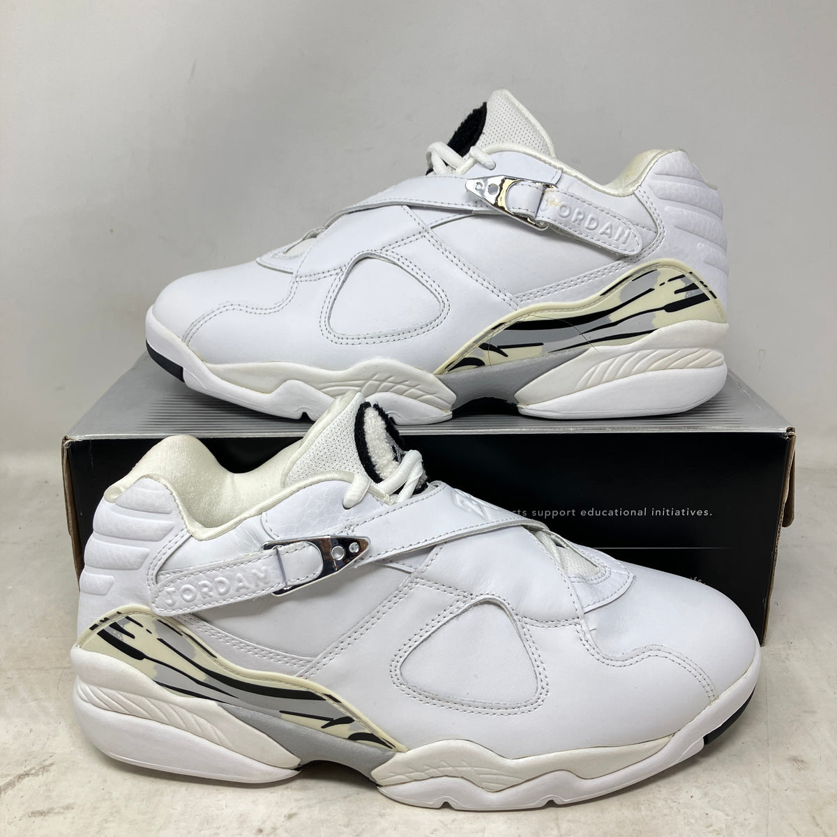 Jordan 8 Retro Low White Metallic Silver