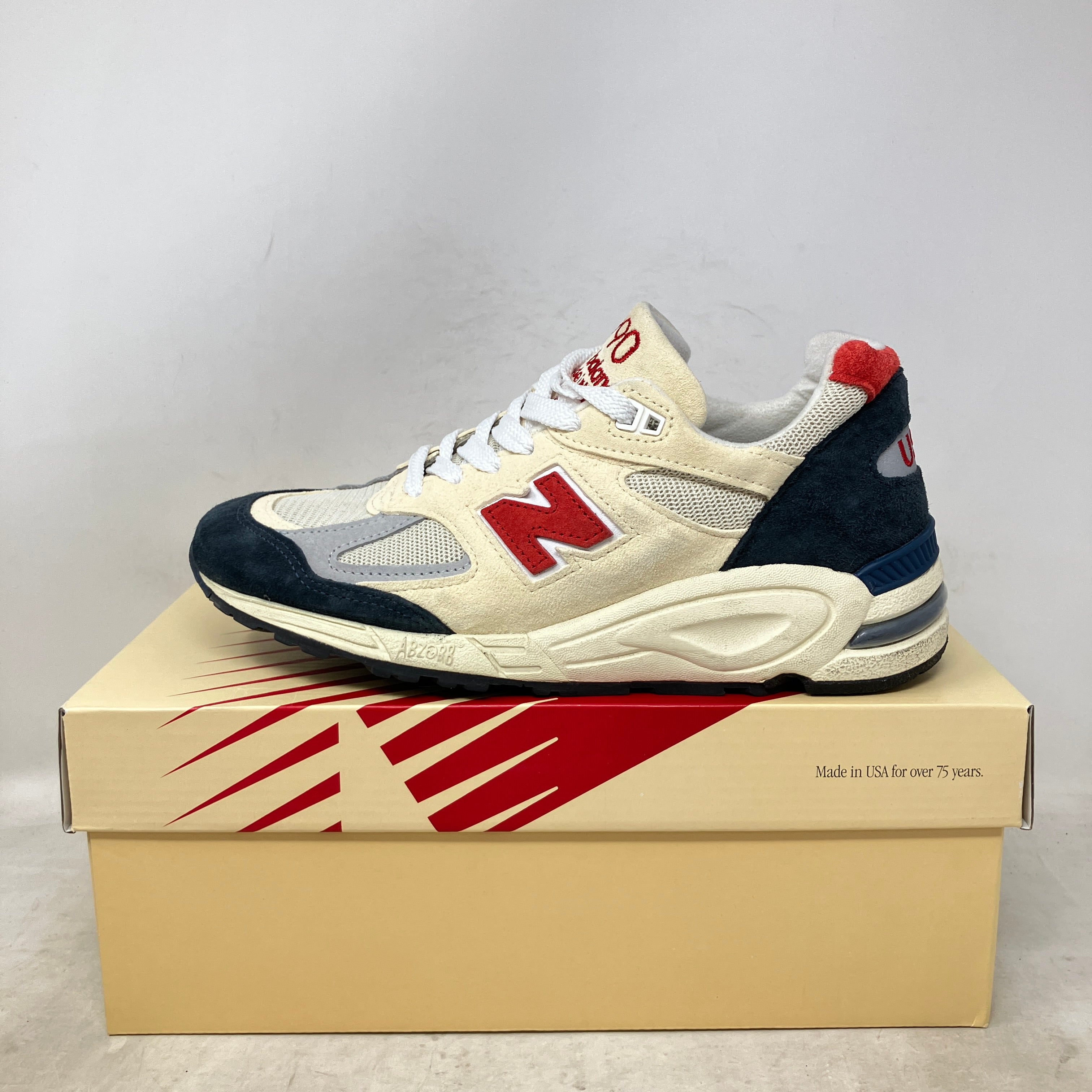 New Balance 990v2 MiUSA Teddy Santis Navy Sea Salt