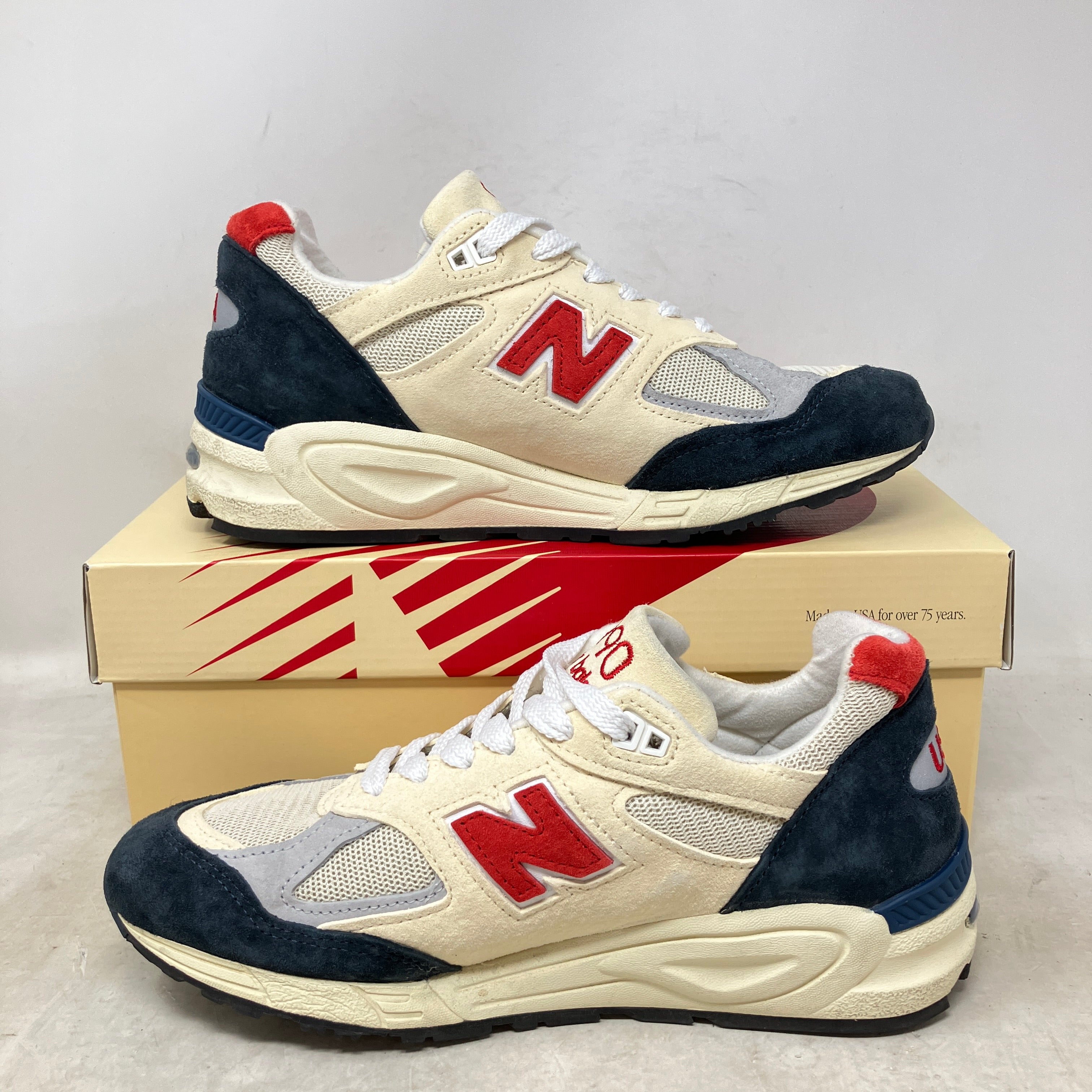 New Balance 990v2 MiUSA Teddy Santis Navy Sea Salt