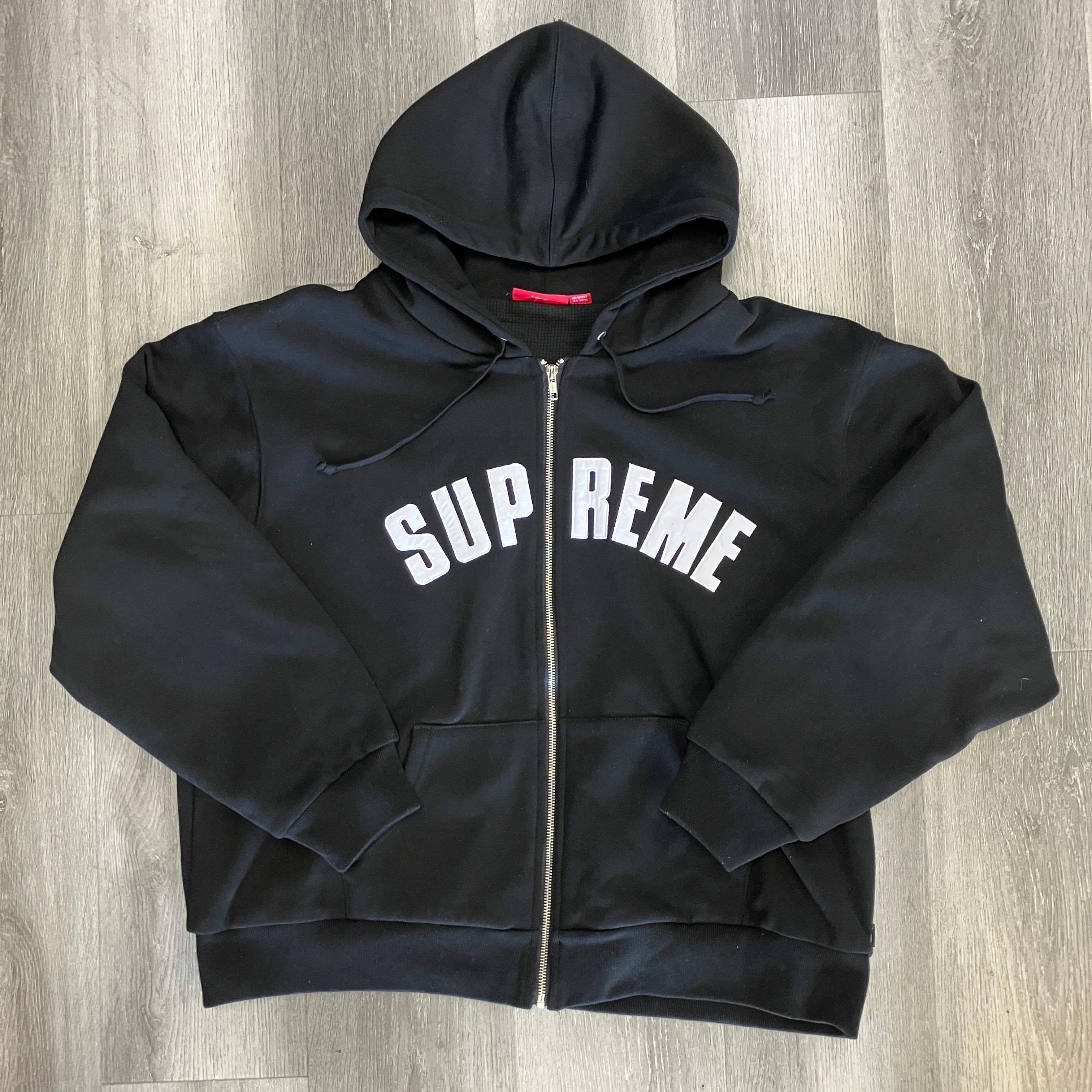 Supreme Arc Thermal Zip Up Hooded Sweatshirt Black