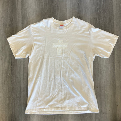 Supreme Cross Box Logo Tee Natural