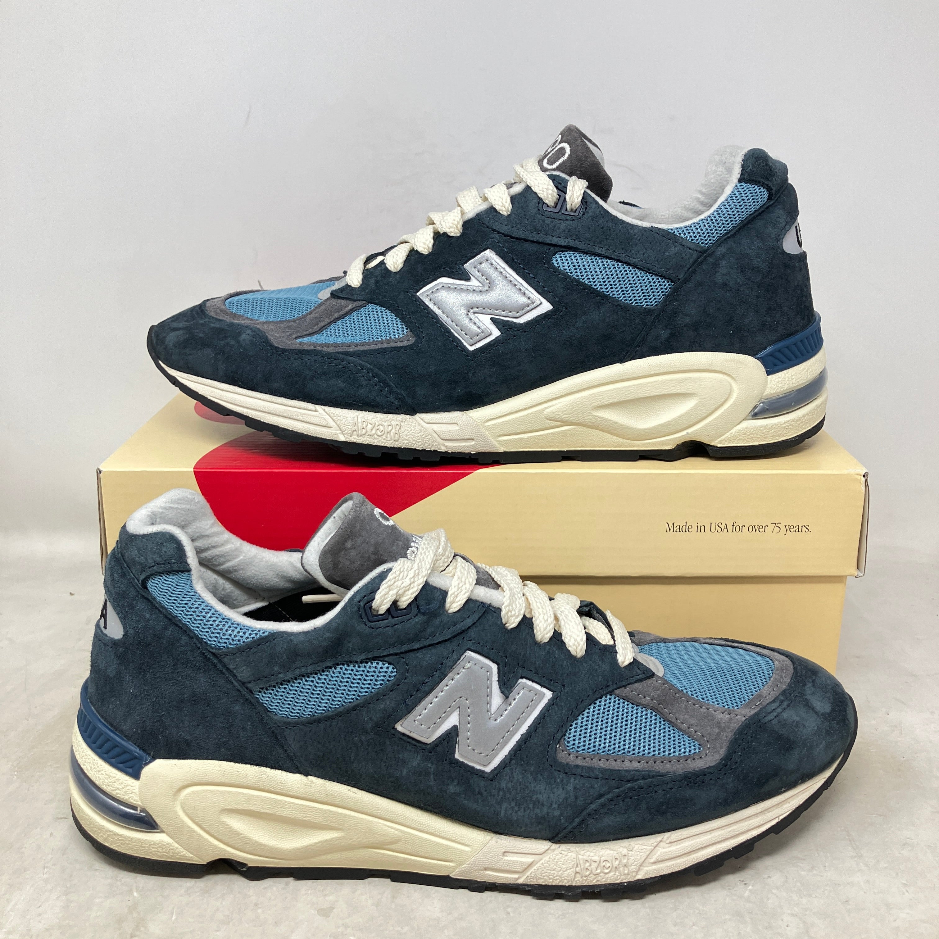 New Balance 990v2 MiUSA Teddy Santis Navy Castlerock – Hidden Realm