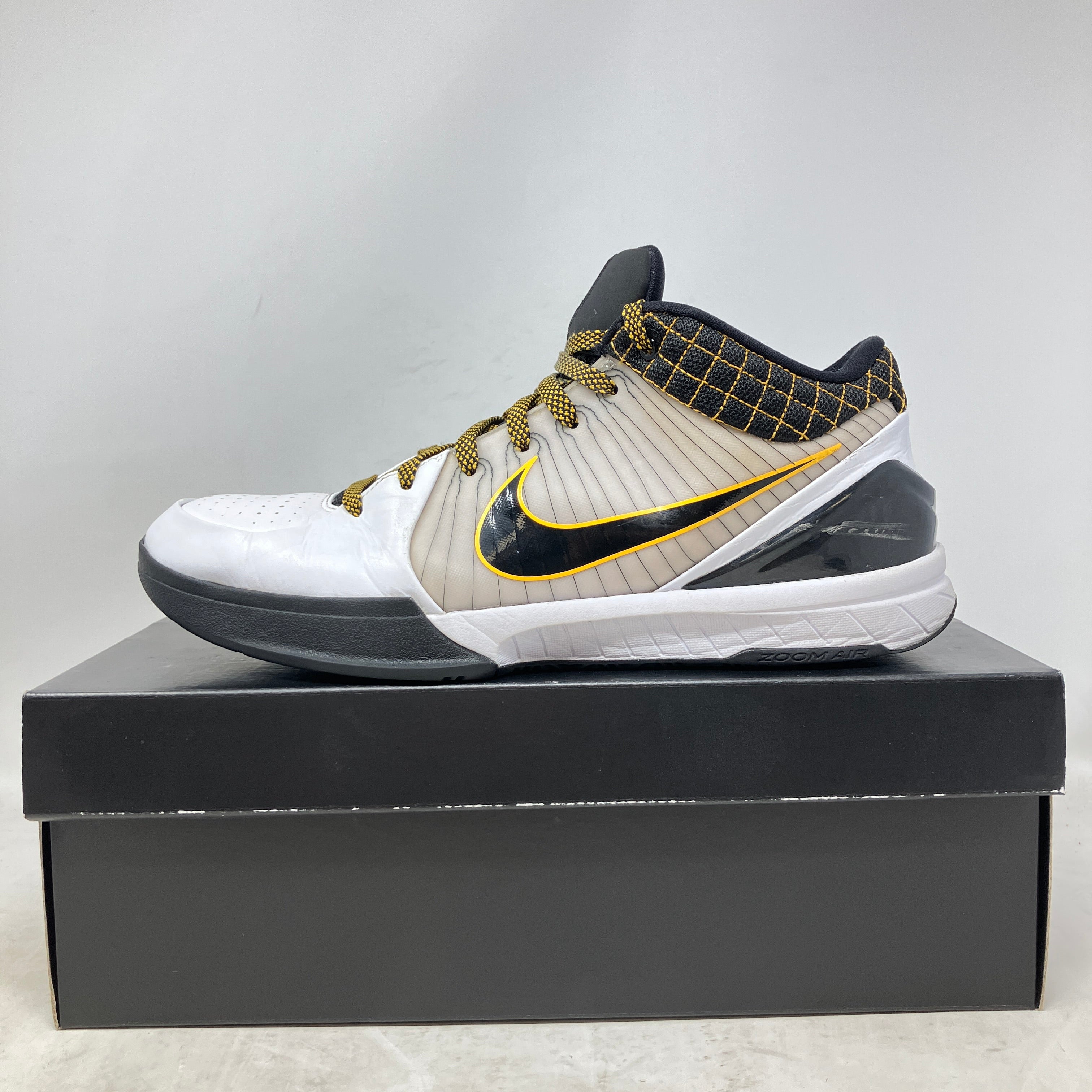 Nike Kobe 4 Protro White Black Del Sol