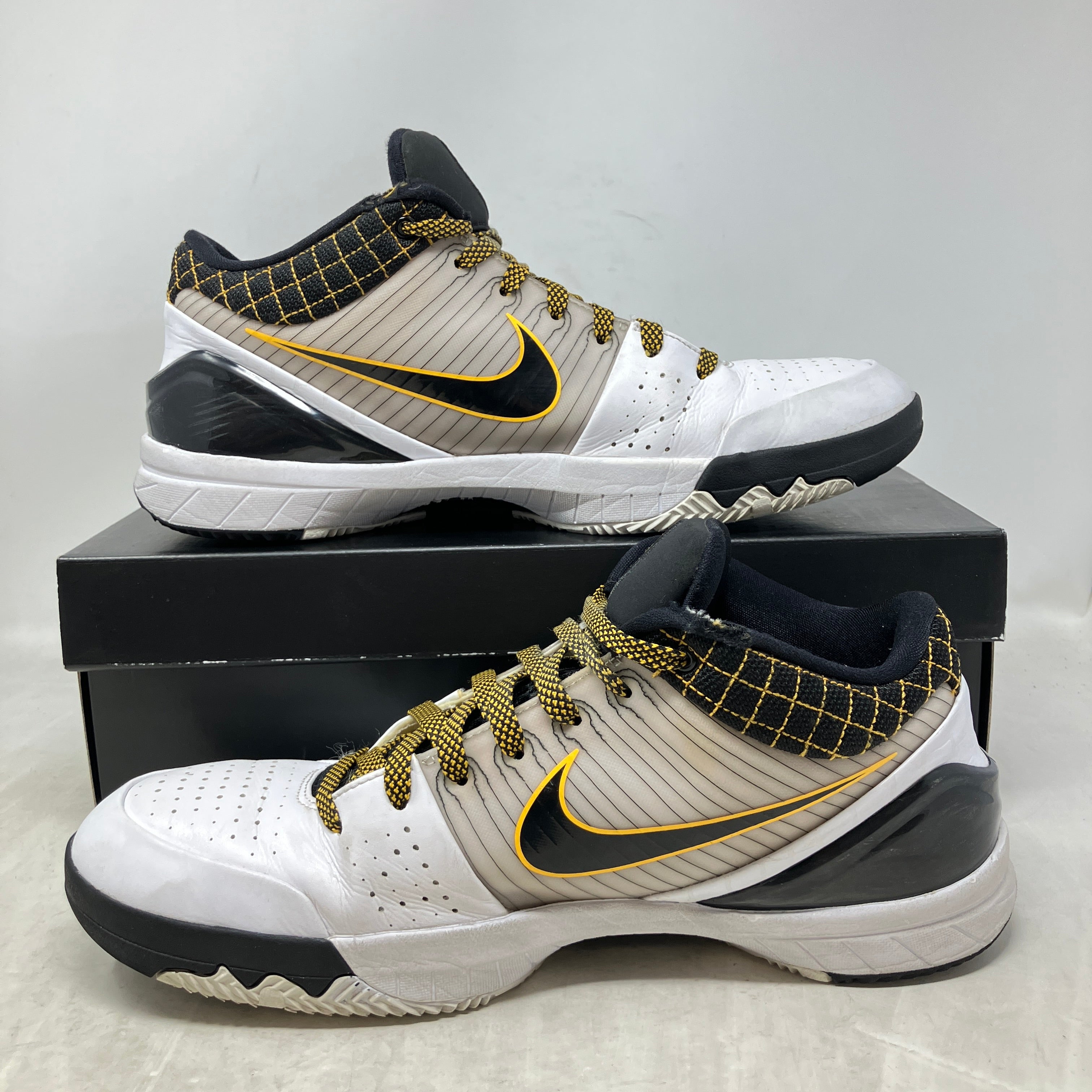 Nike Kobe 4 Protro White Black Del Sol