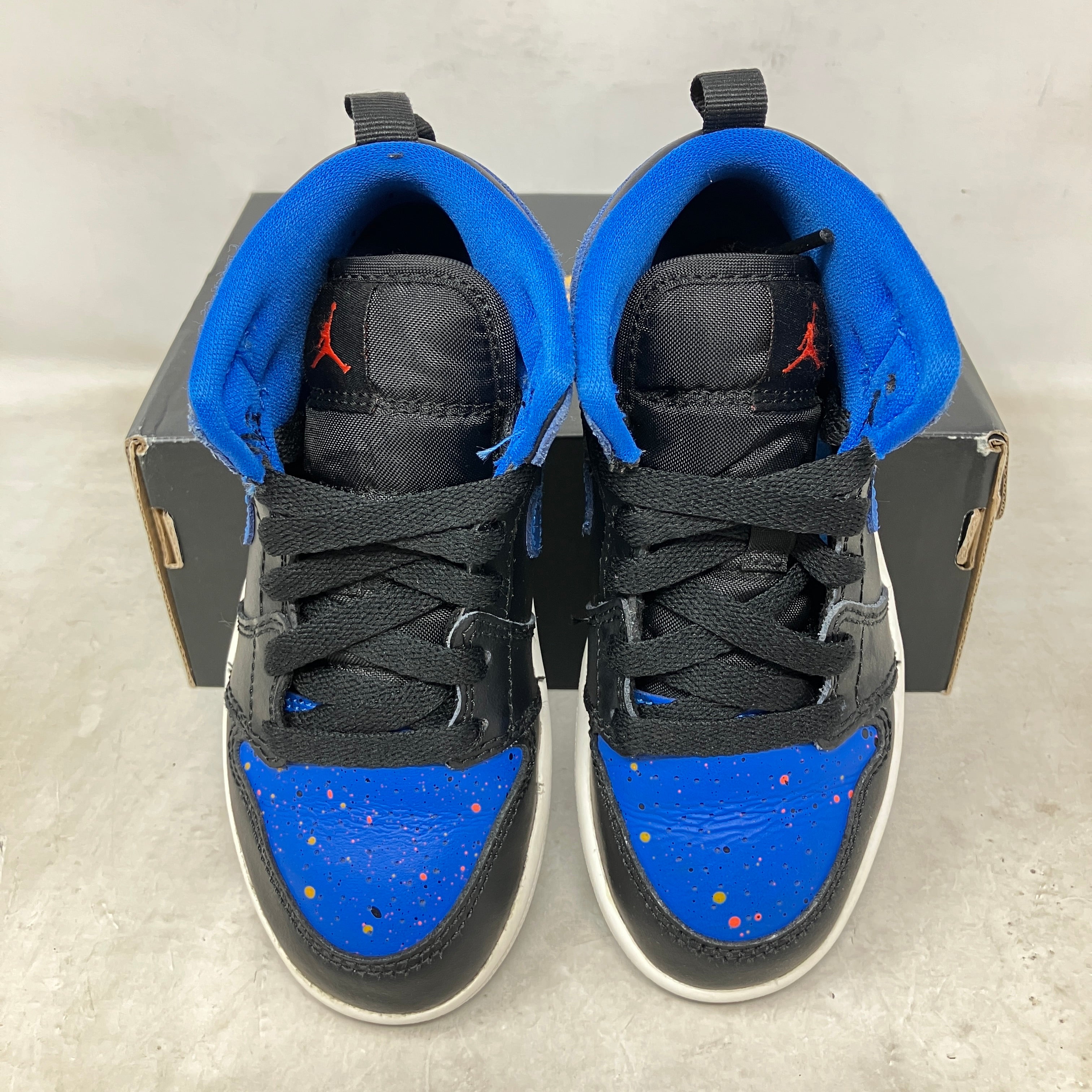 Jordan 1 Mid Royal Paint Splatter (PS)