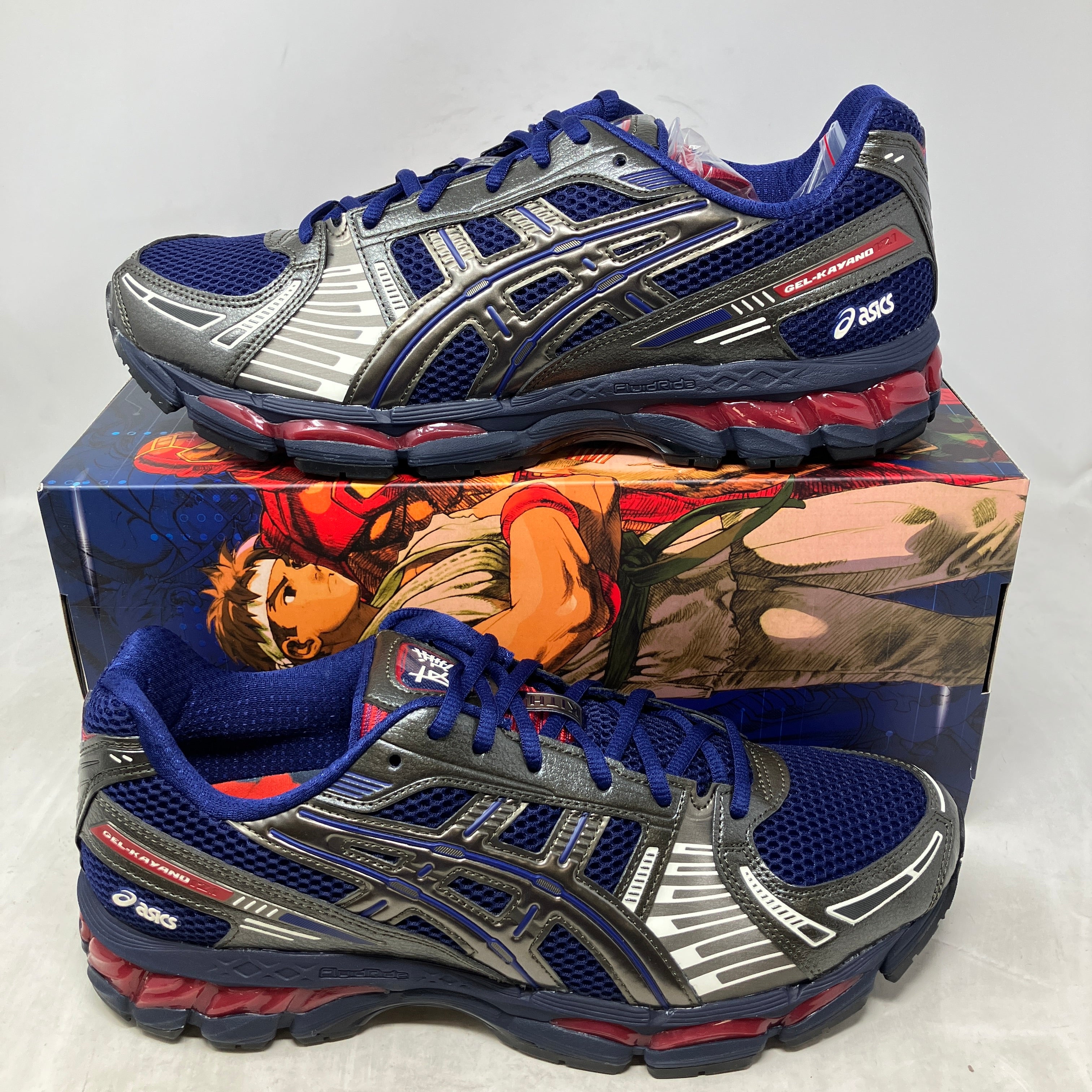 ASICS Gel-Kayano 12.1 Kith Marvel vs. Capcom Captain America (Comic Included)