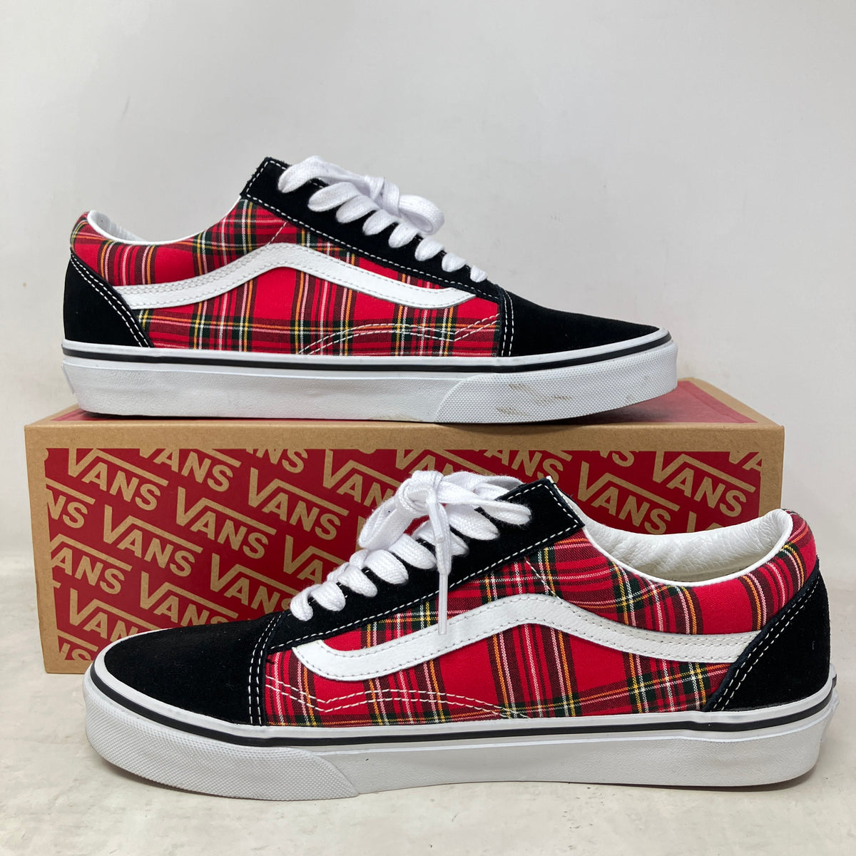 Vans Old Skool 36 Plaid Red