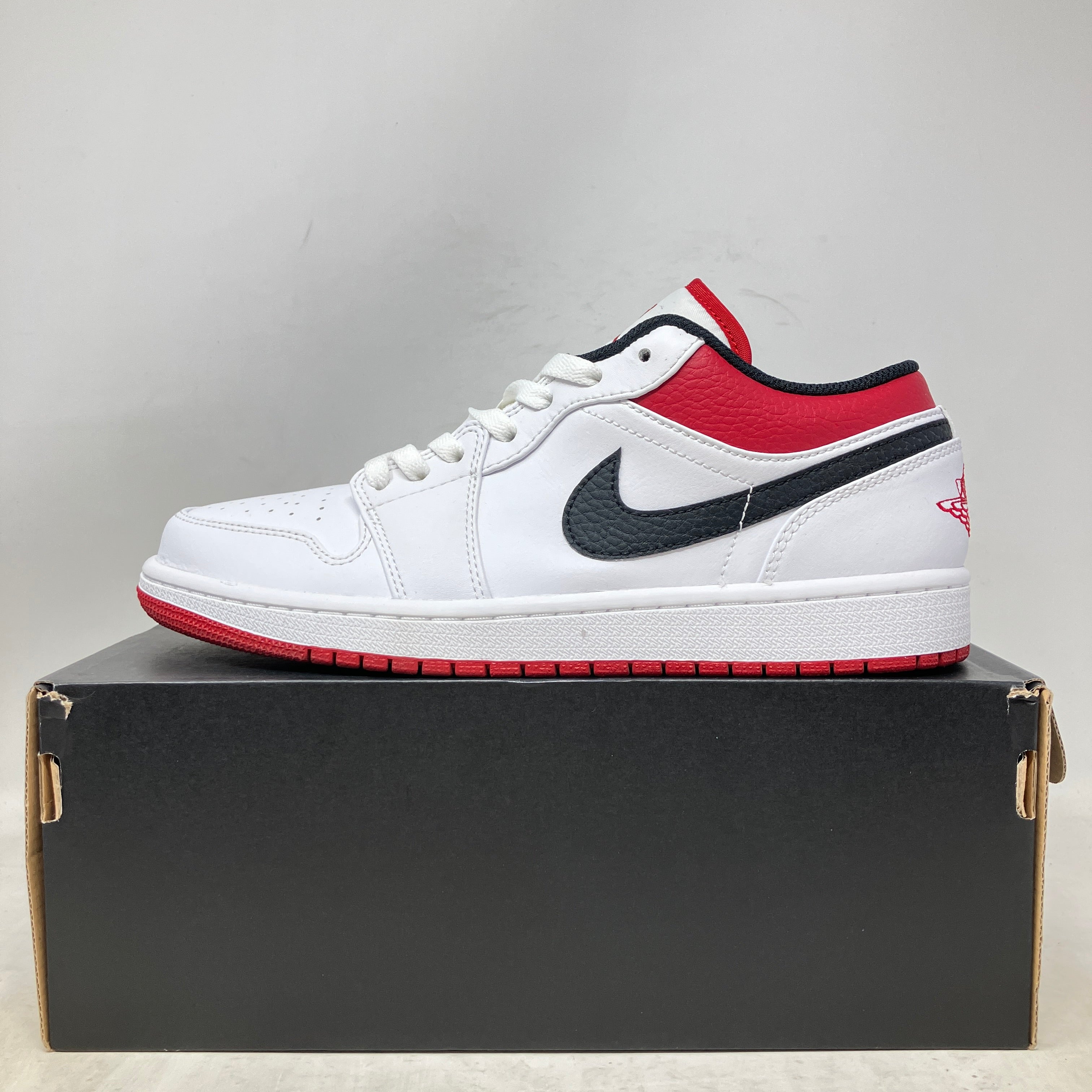 Jordan 1 Low White University Red Black