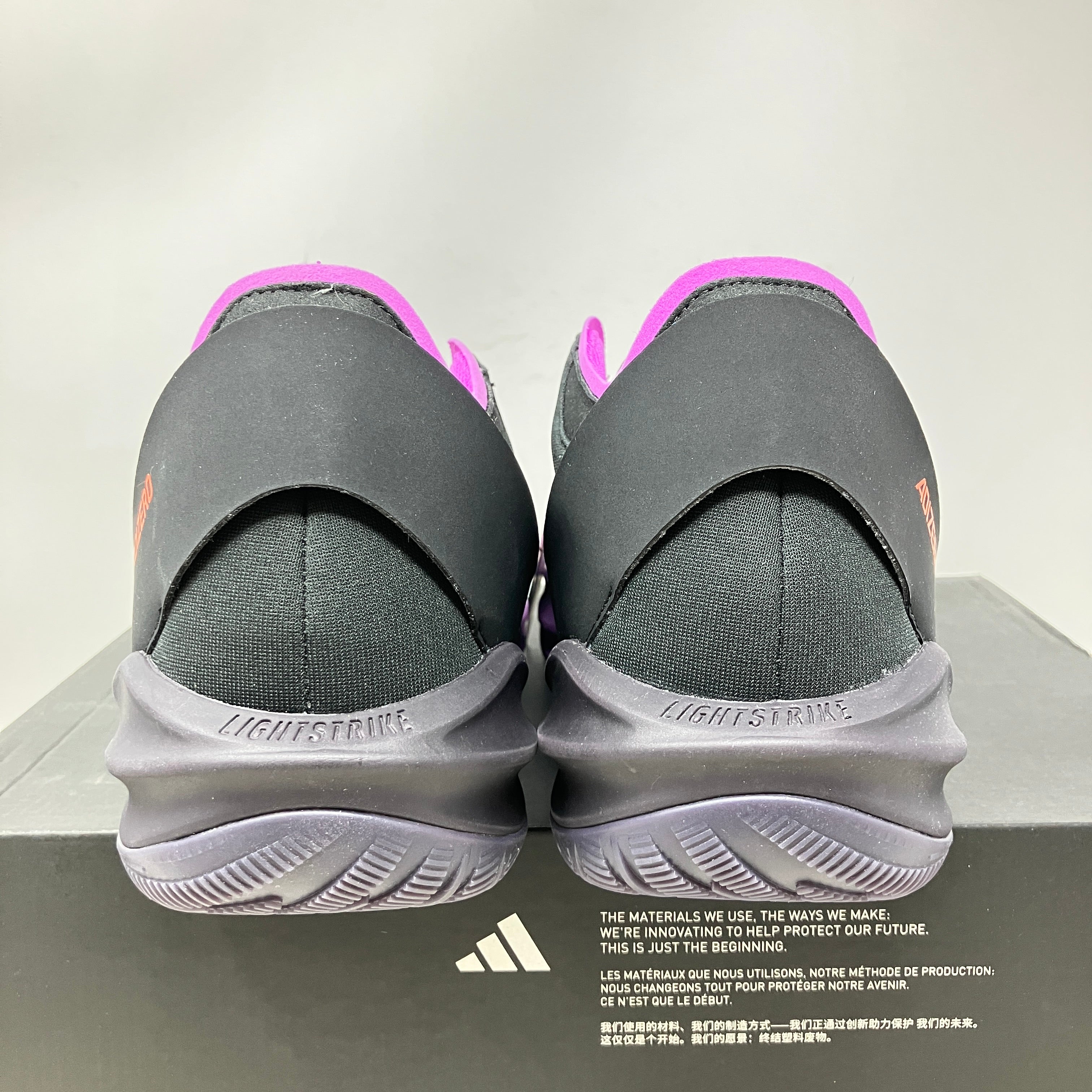 adidas Adizero Select 2.0 Low Core Black Purple Burst Aurora Black
