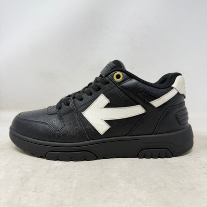 OFF-WHITE Out Of Office "OOO" Low Tops Black White Gold