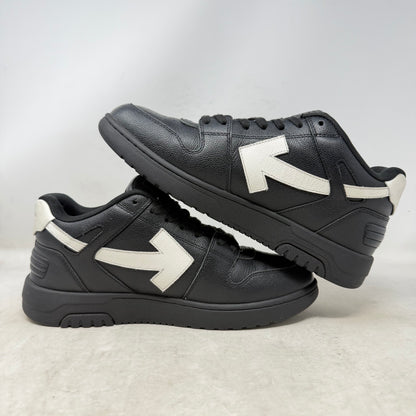 OFF-WHITE Out Of Office "OOO" Low Tops Black White Gold