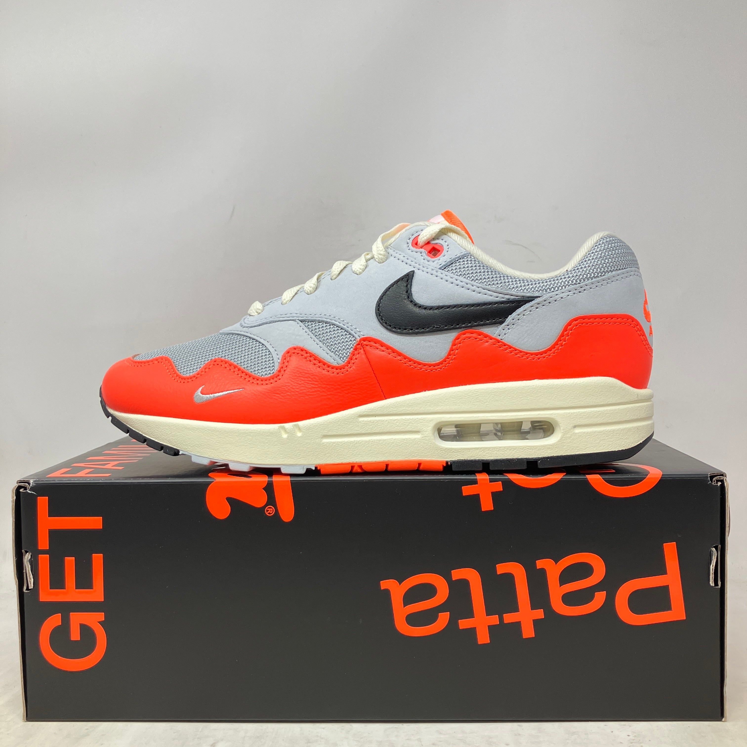 Nike Air Max 1 Patta Waves Hyper Crimson Pure Platinum (With Bracelet)