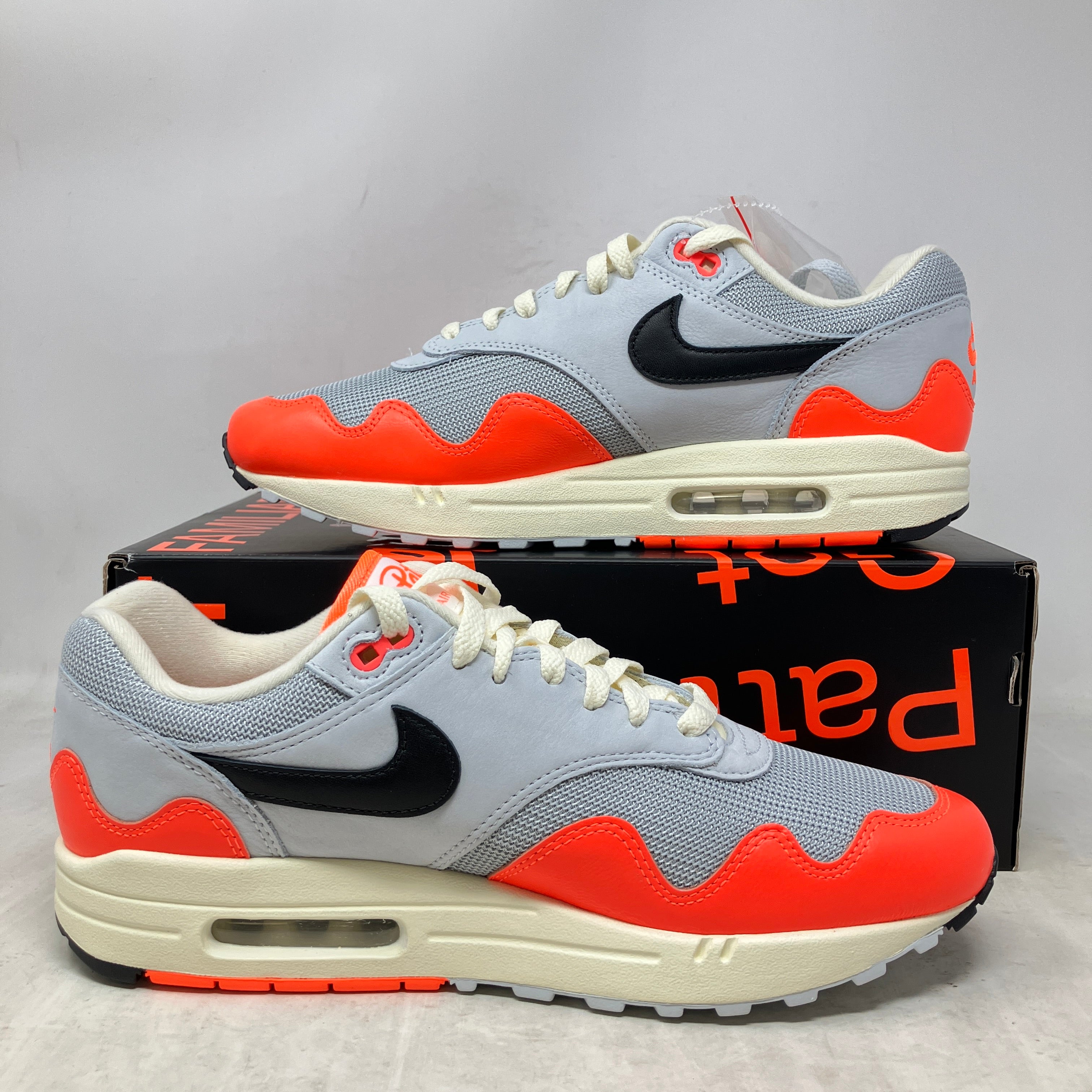 Nike Air Max 1 Patta Waves Hyper Crimson Pure Platinum (With Bracelet)