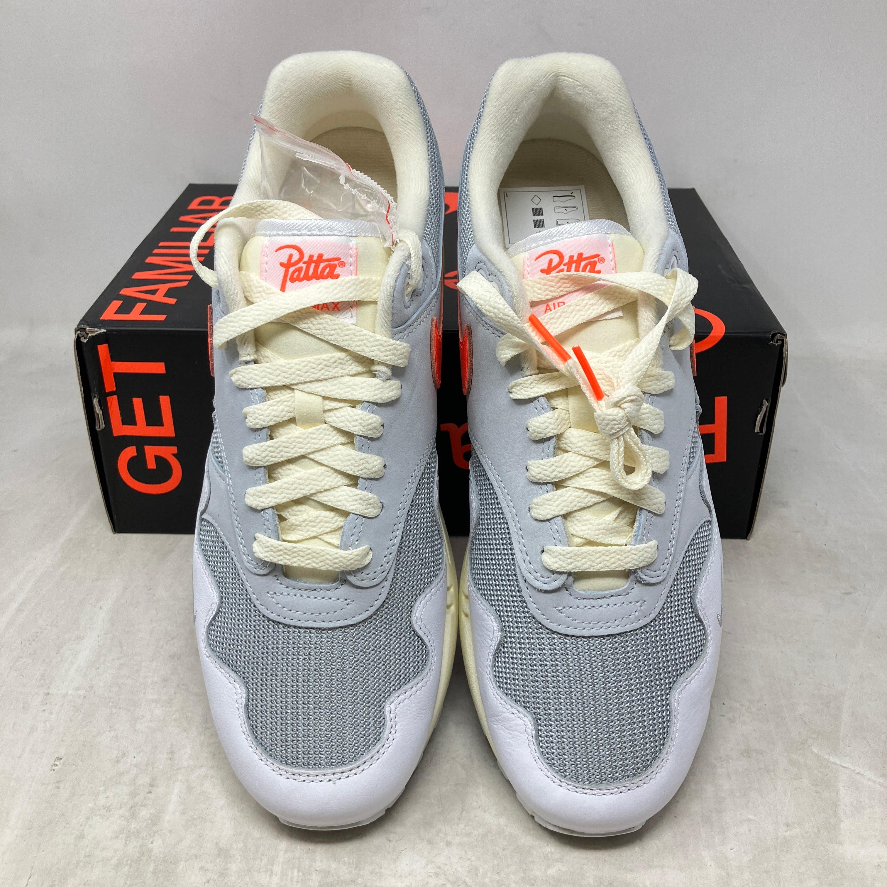Nike Air Max 1 Patta Waves White Hyper Crimson (With Bracelet)