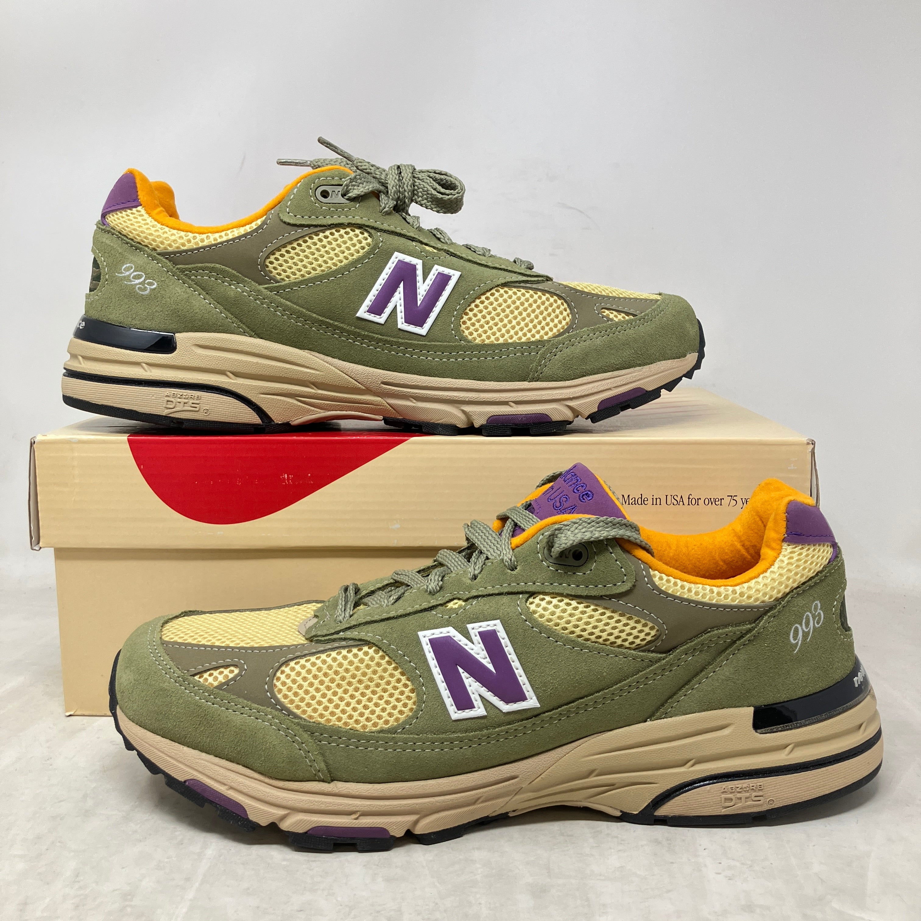New Balance 993 MiUSA Teddy Santis Olive Leaf Maize