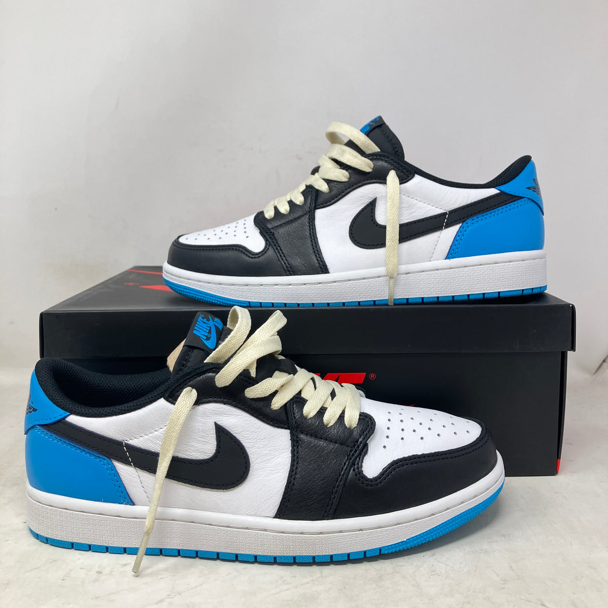 Jordan 1 Retro Low OG Black Dark Powder Blue