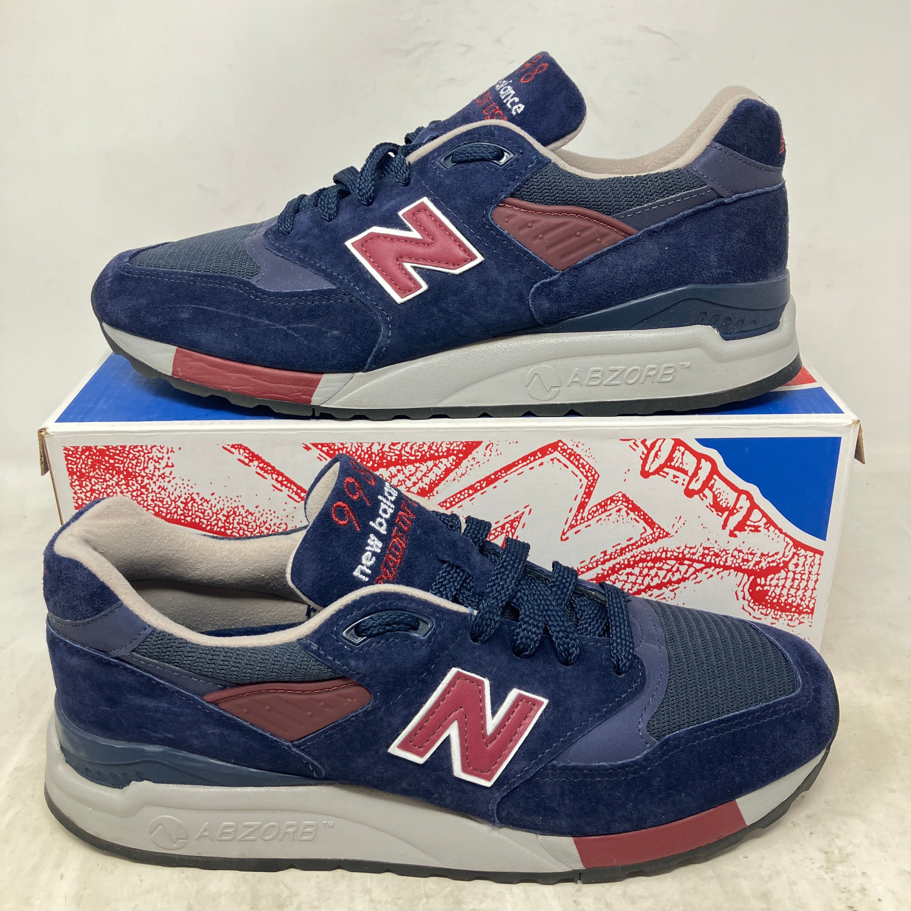 New Balance 998 Made in USA Navy Burgundy
