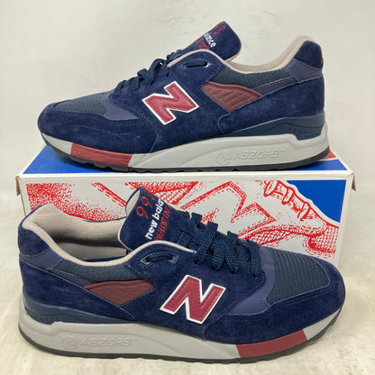 New Balance 998 Made in USA Navy Burgundy
