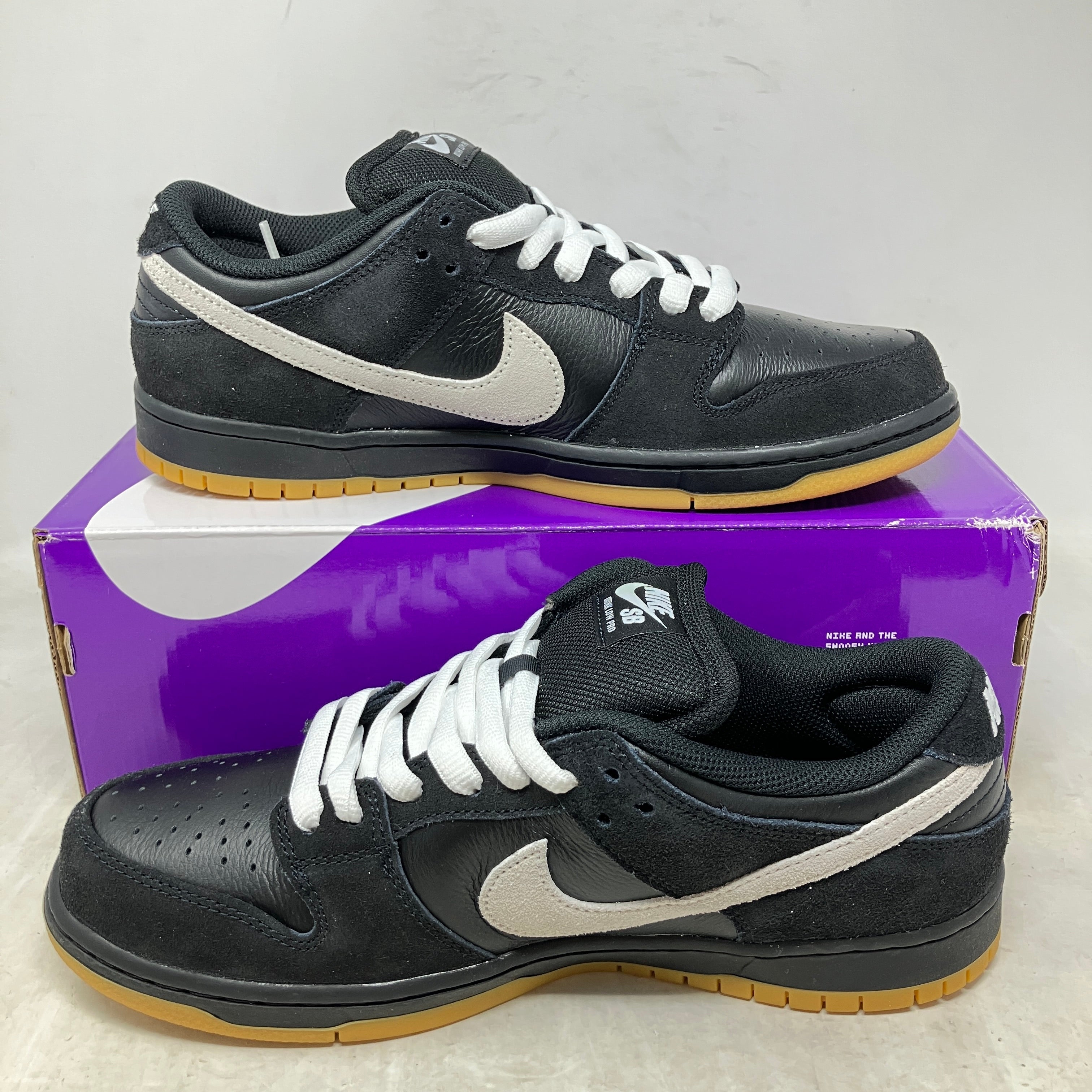 Nike Dunk Low Pro SB Black White Gum