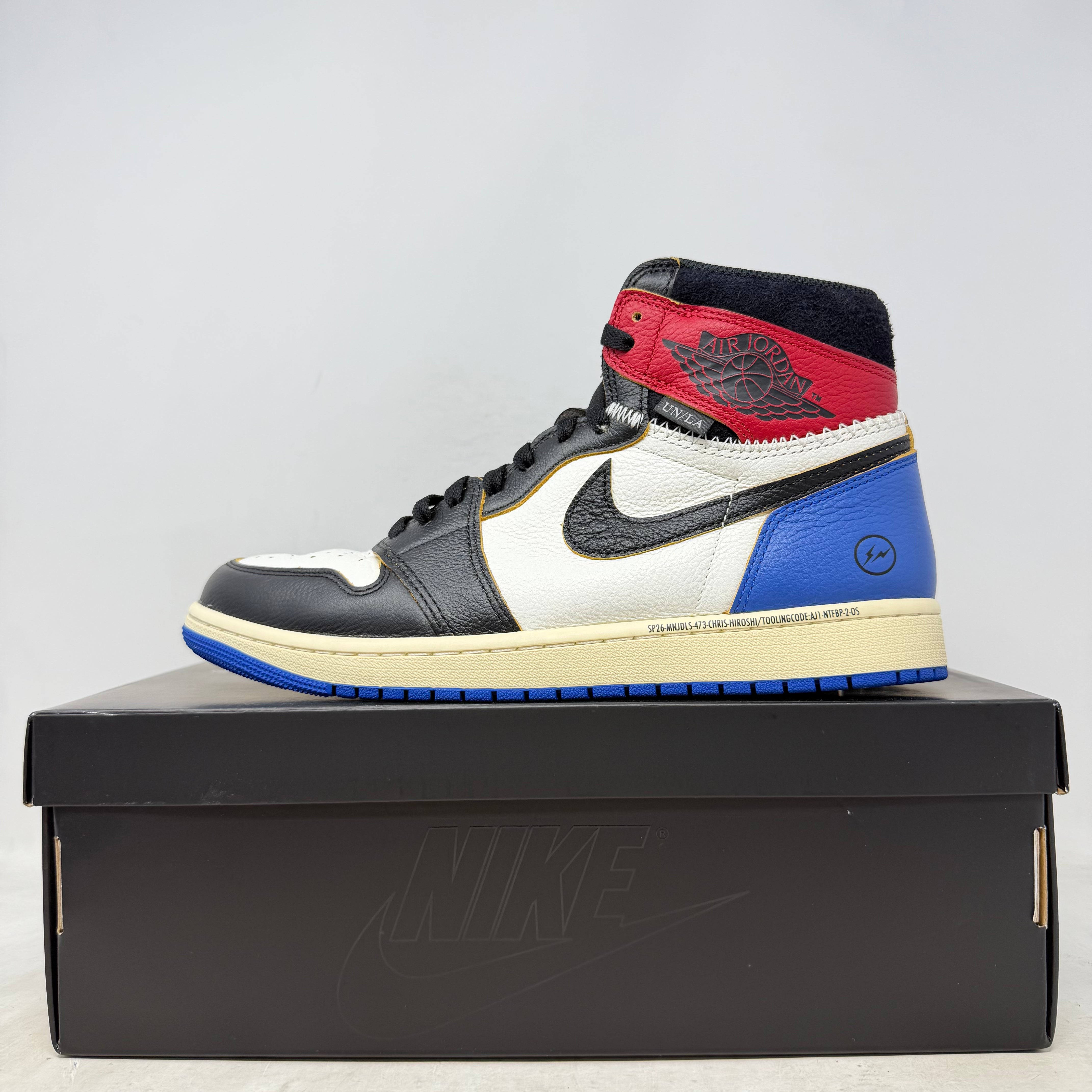Jordan 1 Retro High OG SP Fragment x Union LA Varsity Red Sport Royal
