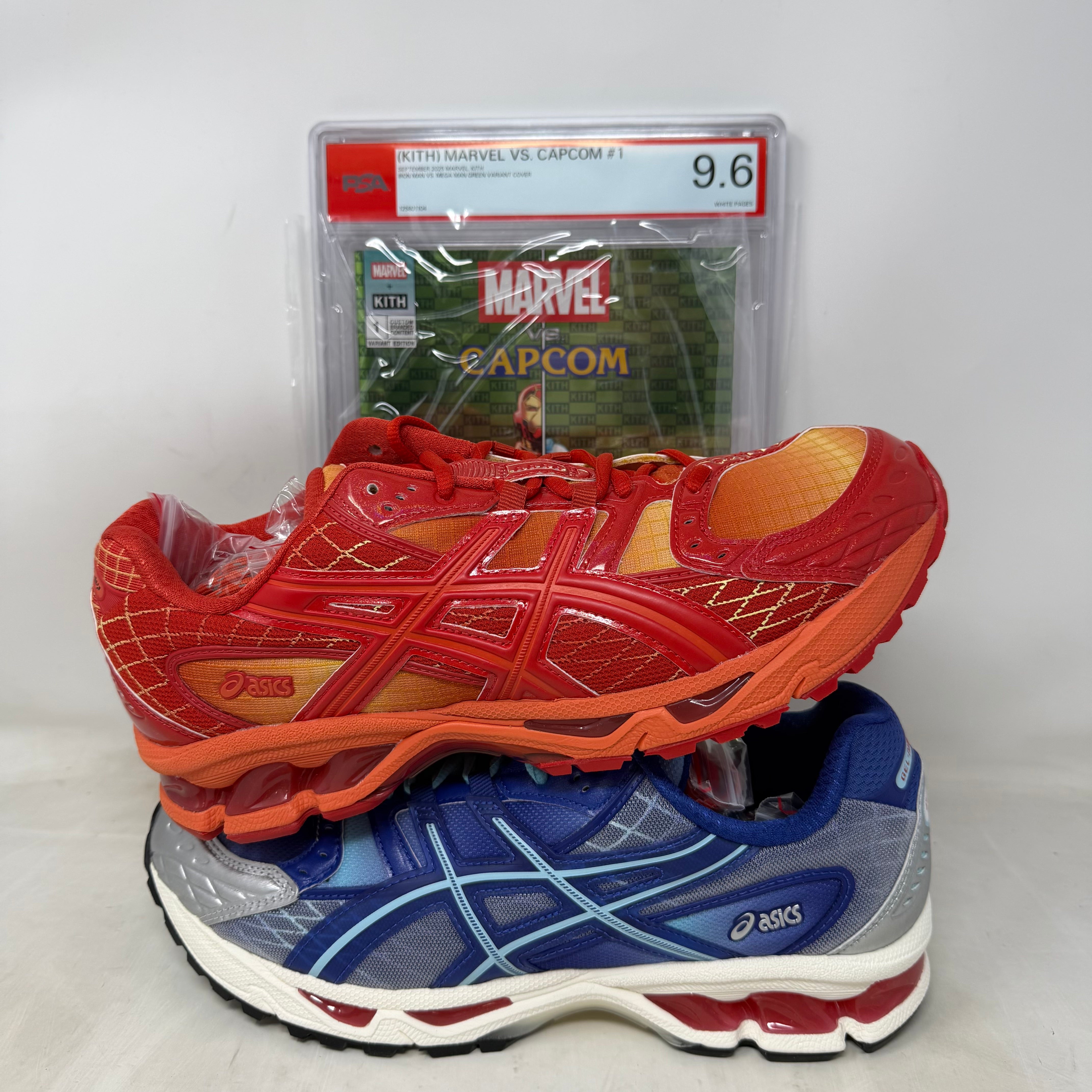 ASICS Gel-Nimbus 10.1 Kith Marvel vs. Capcom Iron Man vs. Mega Man Sealed Box (Comic Included)