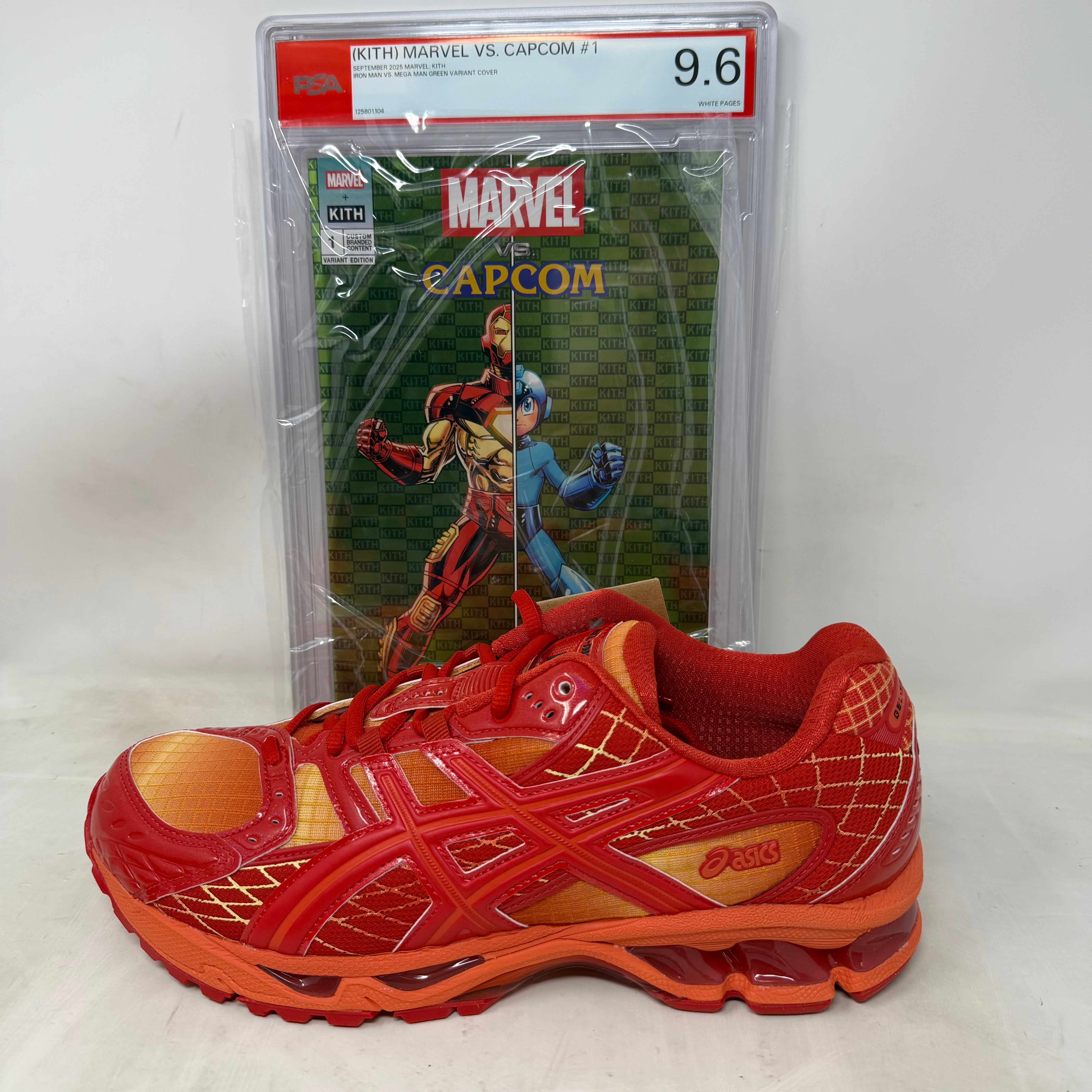 ASICS Gel-Nimbus 10.1 Kith Marvel vs. Capcom Iron Man vs. Mega Man Sealed Box (Comic Included)