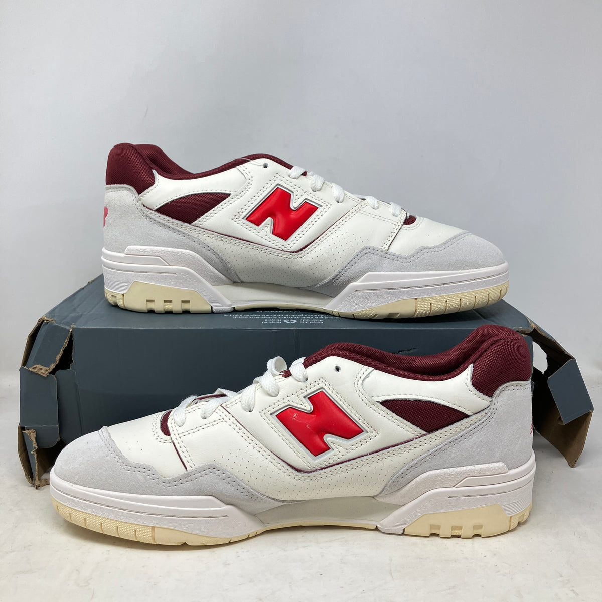 New Balance 550 Sea Salt Grey True Red