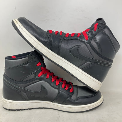 Jordan 1 Retro High Black Satin Gym Red