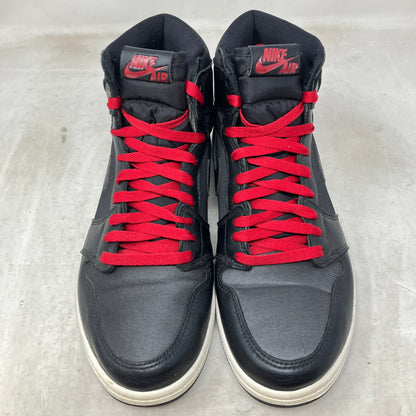 Jordan 1 Retro High Black Satin Gym Red