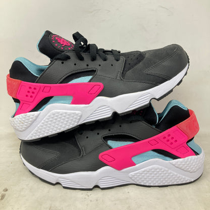 Nike Air Huarache Run Black Laser Fuchsia Blue Gale