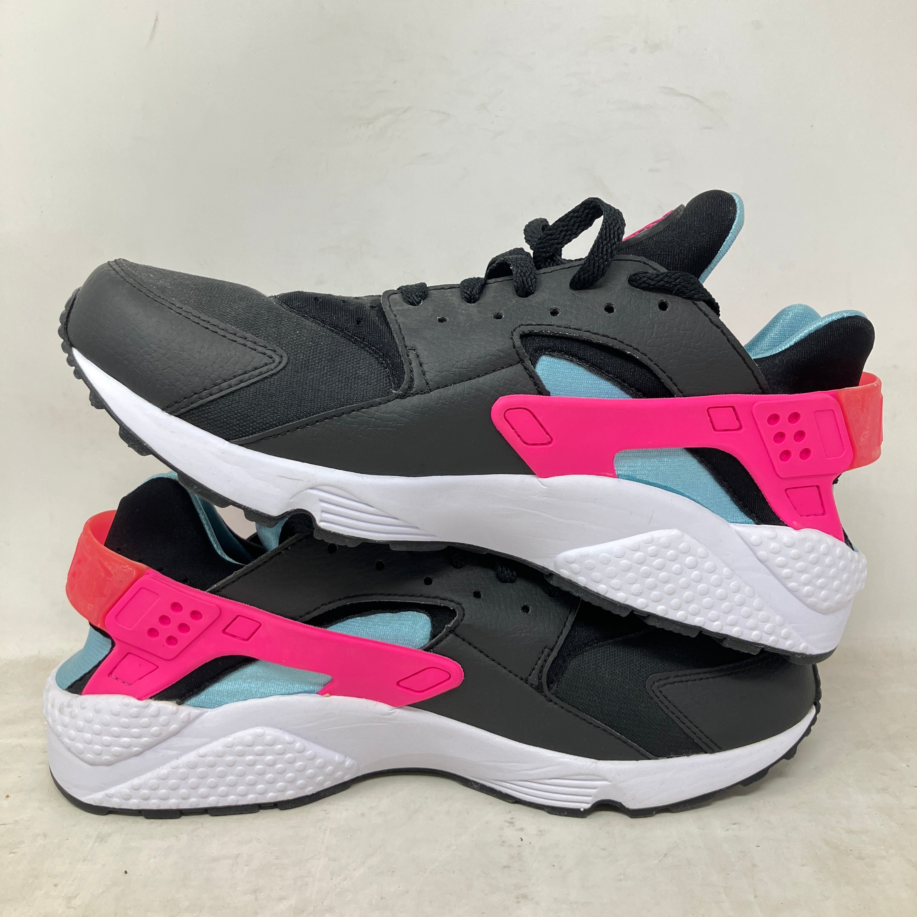 Nike Air Huarache Run Black Laser Fuchsia Blue Gale
